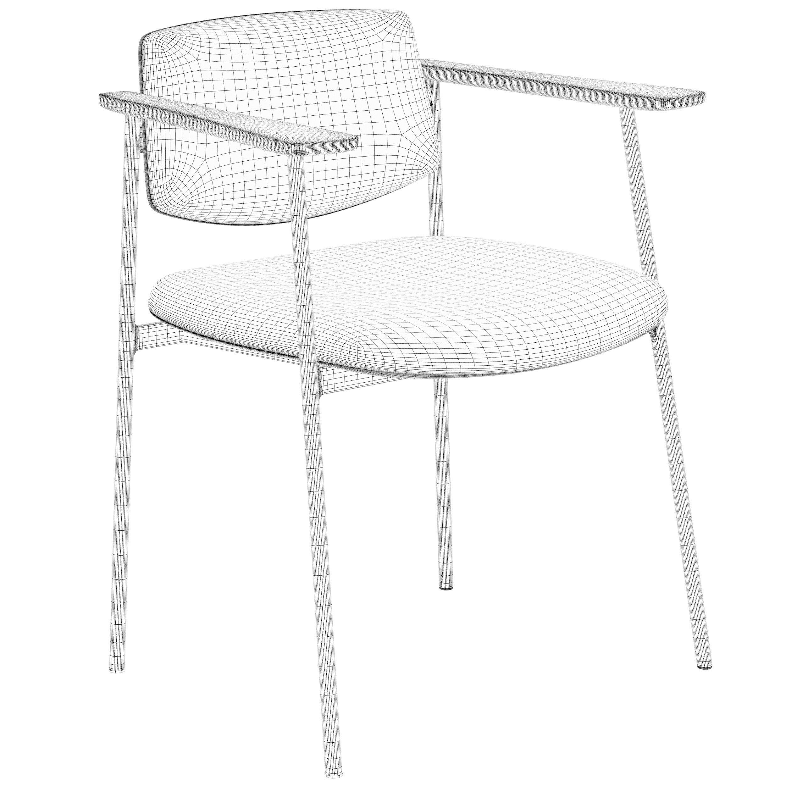 WARREN GRAY CHAIR CB2  3D model_2