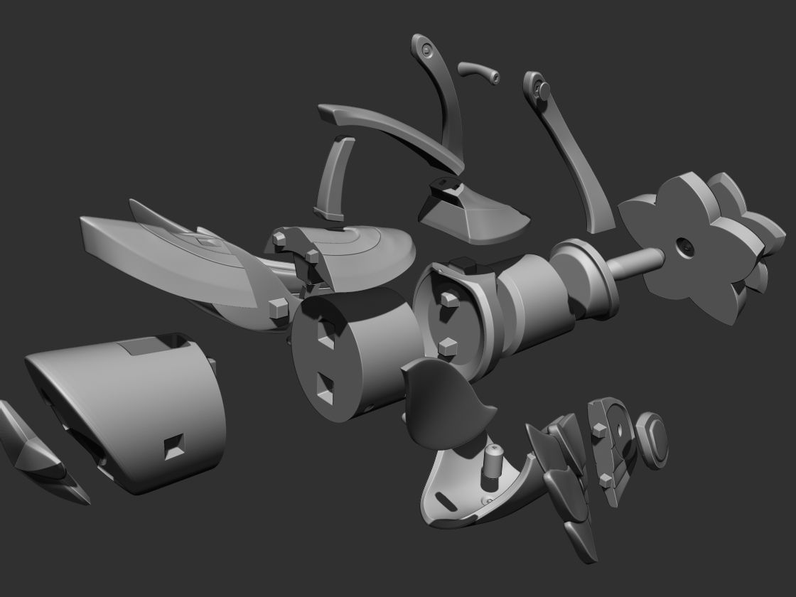 Jinx Star Guardian Minigun - Real Size model 3D print model_14