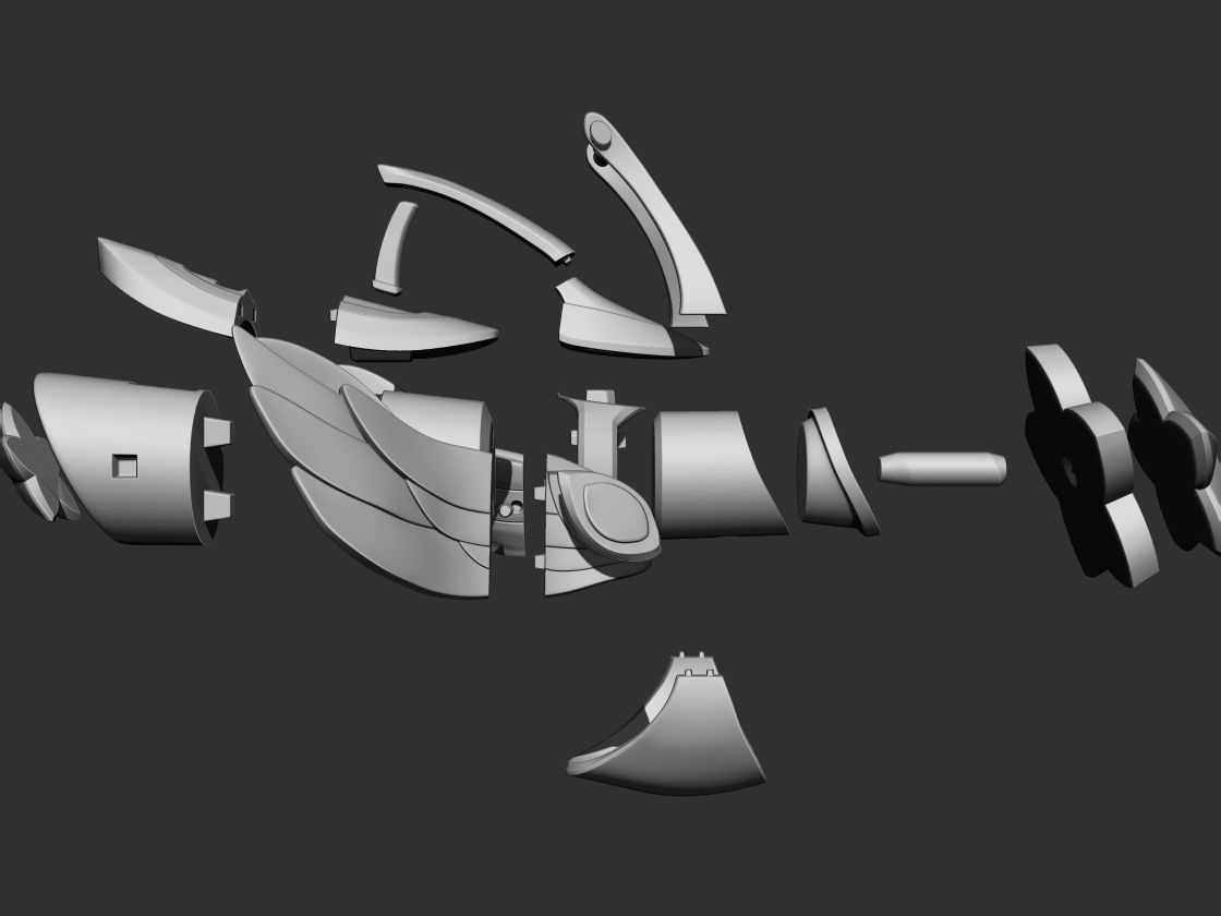 Jinx Star Guardian Minigun - Real Size model 3D print model_12