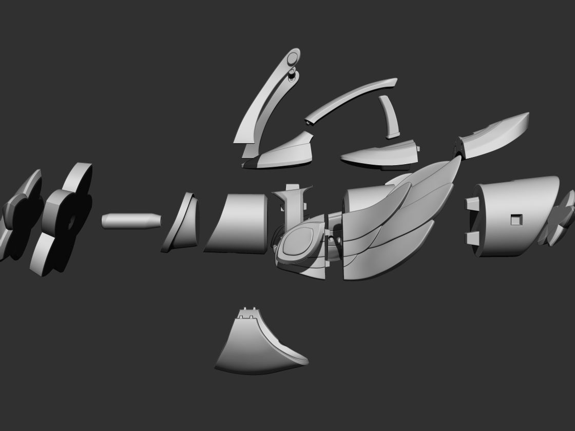 Jinx Star Guardian Minigun - Real Size model 3D print model_11