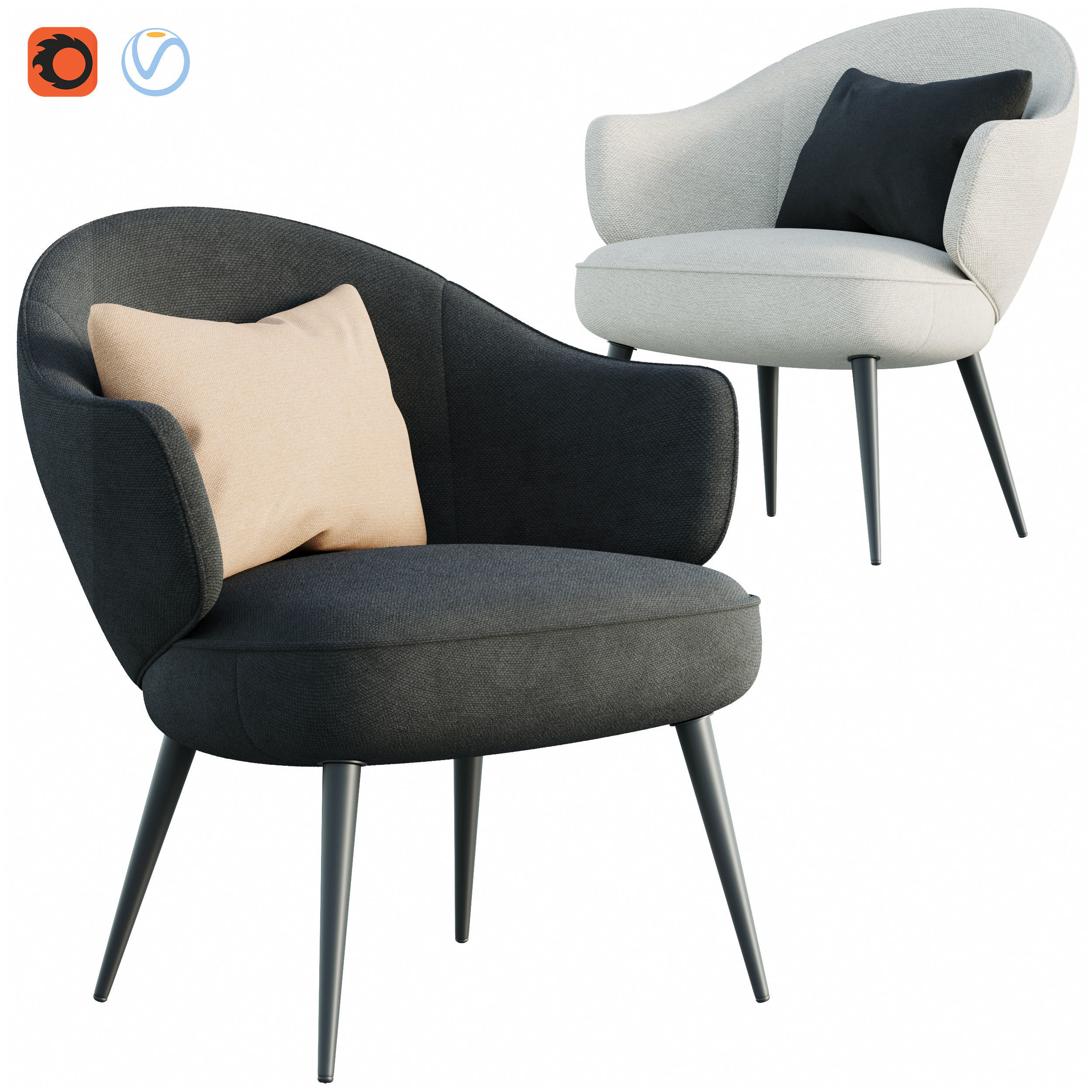 Charlotte chair BoConcept 3D model | CGTrader