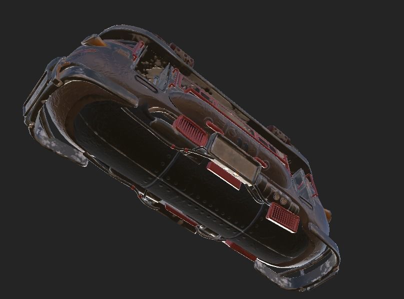 Air BUS  Low-poly 3D model_4