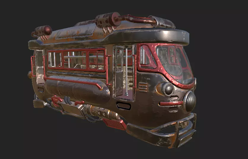 Air BUS  Low-poly 3D model_0