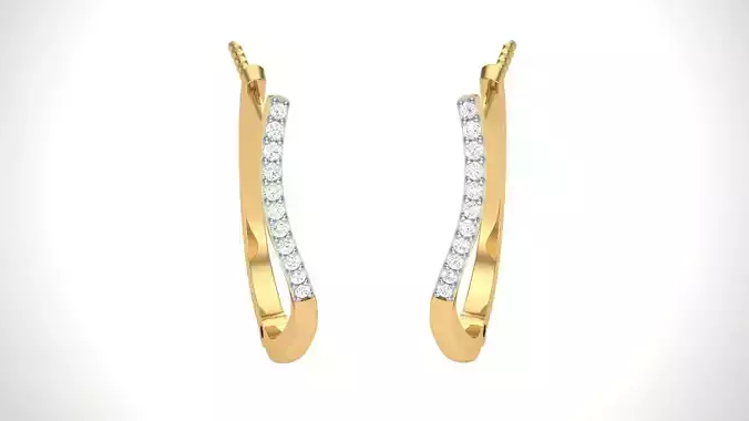 Hoops - Huggies Earrings - 10 3D print model