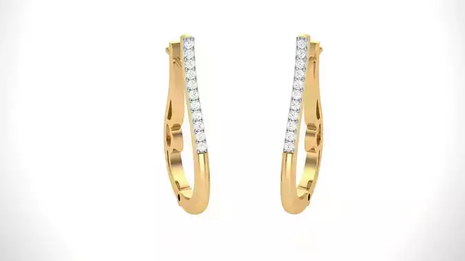 Hoops - Huggies Earrings - 1 3D print model