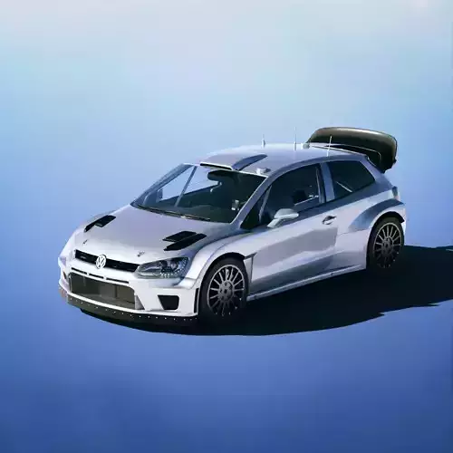 Volkswagen Polo R WRC 2015 Low-poly 3D model