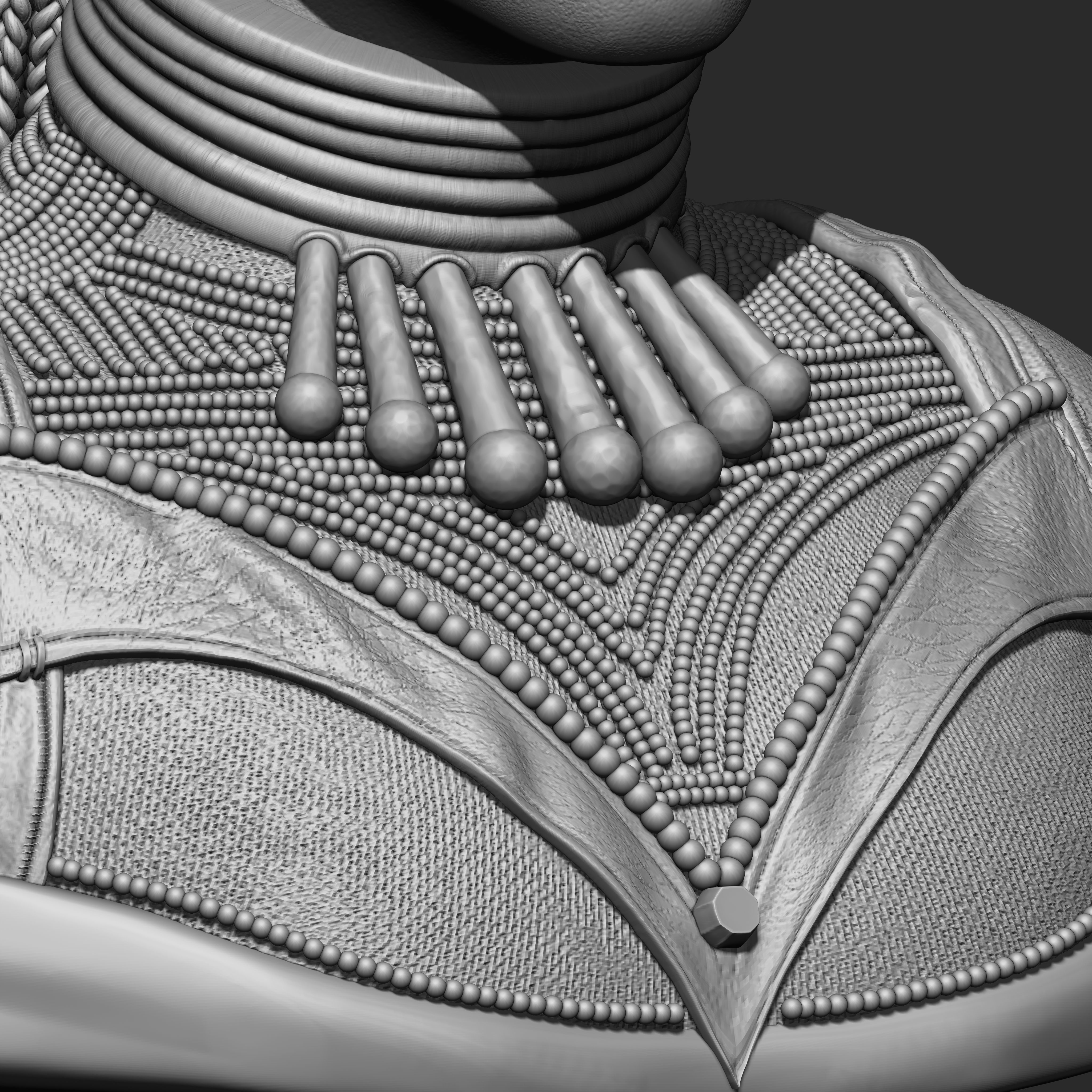 Highpoly Female  Warrior Character Sculpted in Zbrush 3D model_4