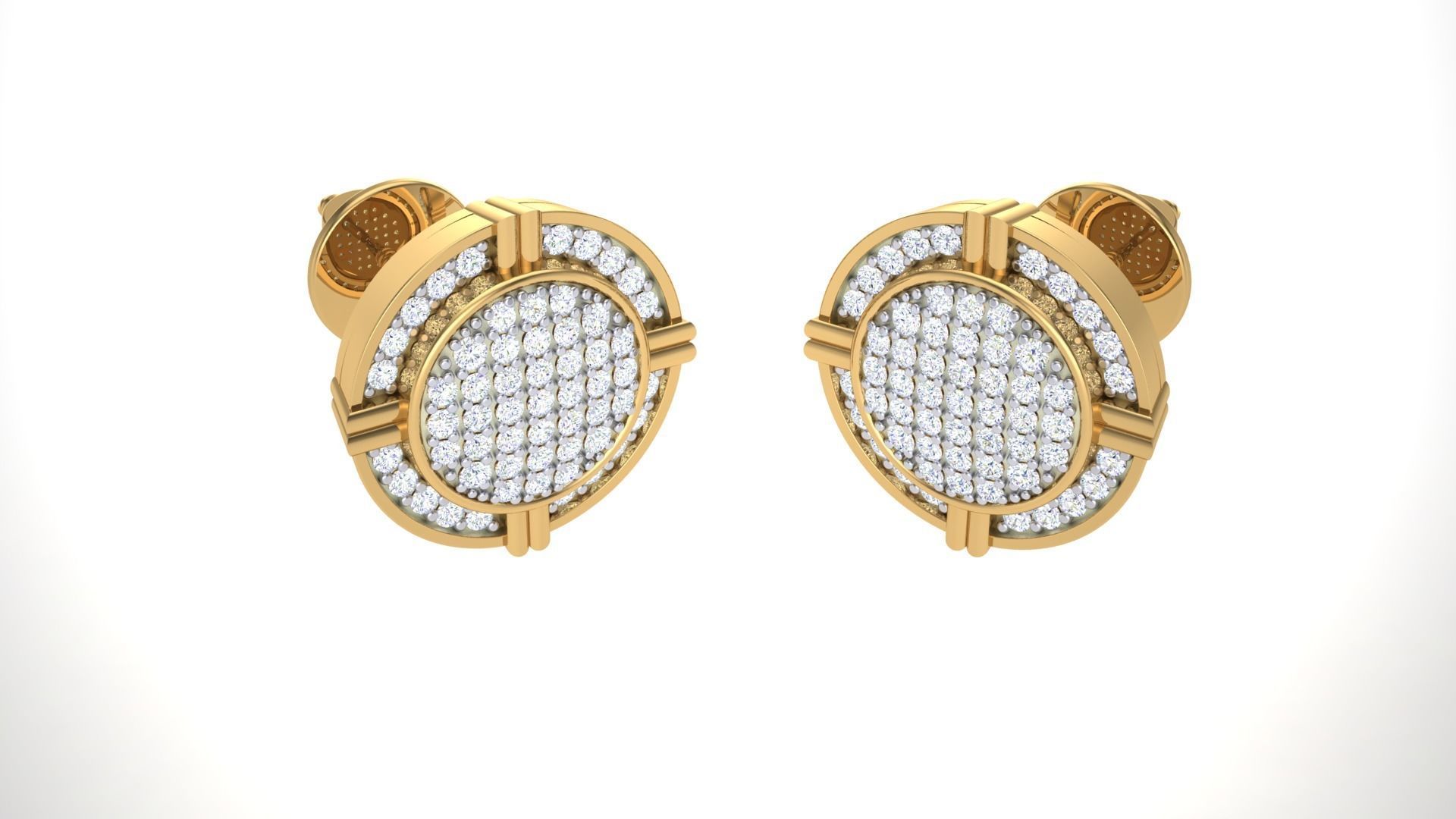 Studs Earrings - 5 3D print model_1