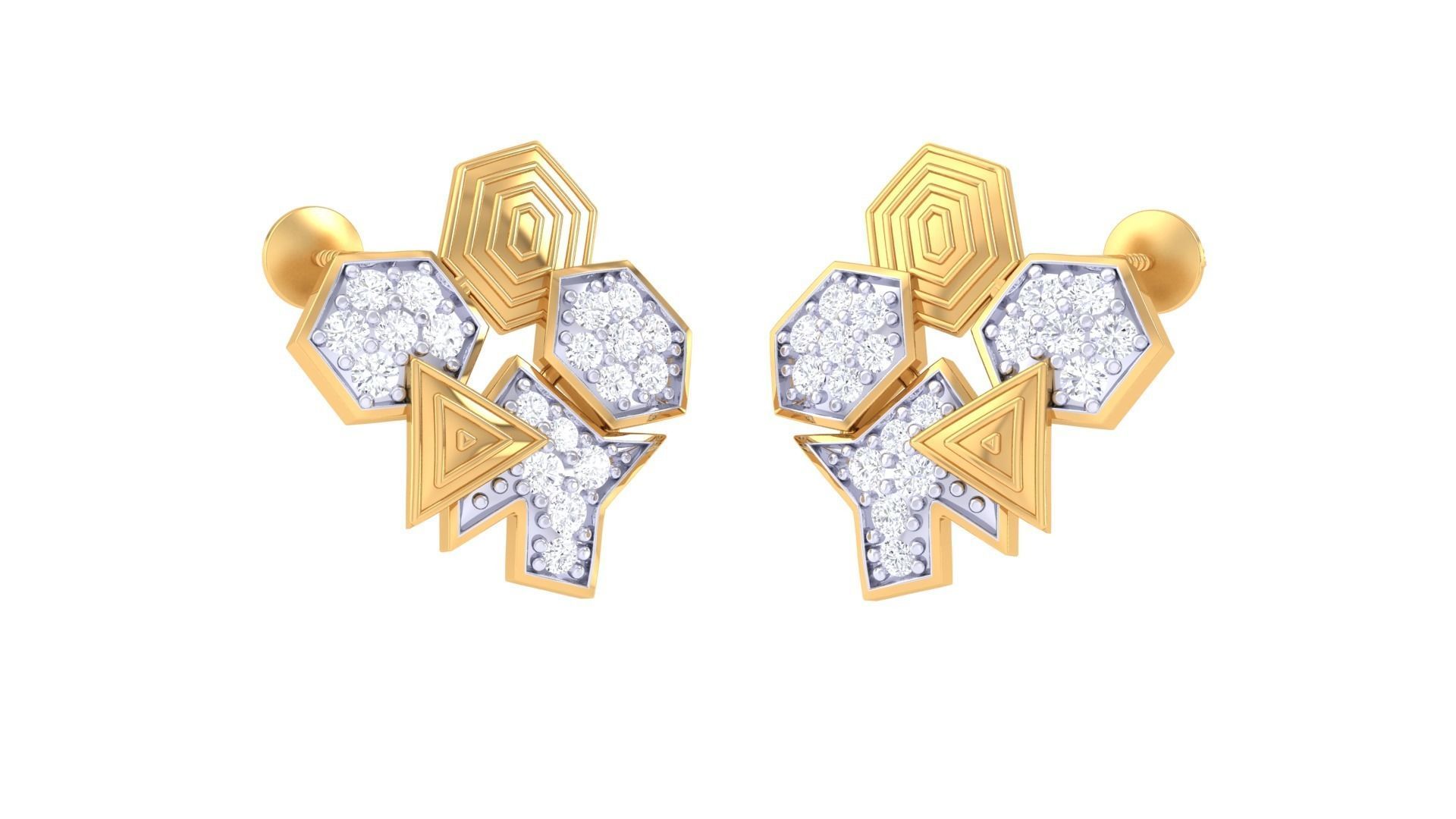 Studs Earrings - 9 3D print model_2
