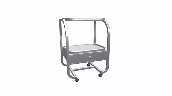 Medical Cart Trolley Steel 3D Model