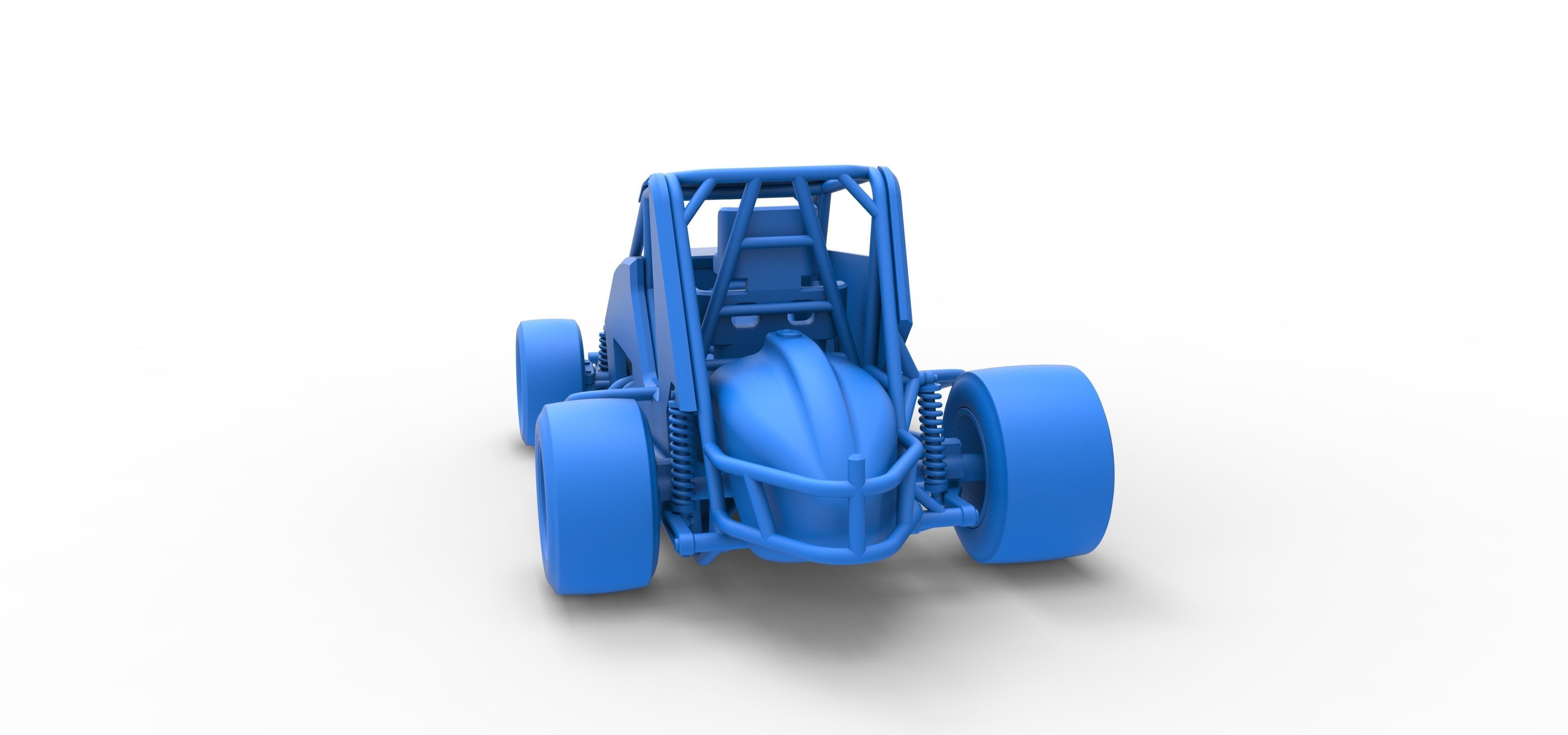 Pavement Sprint car Scale 1 to 25 3D print model_34