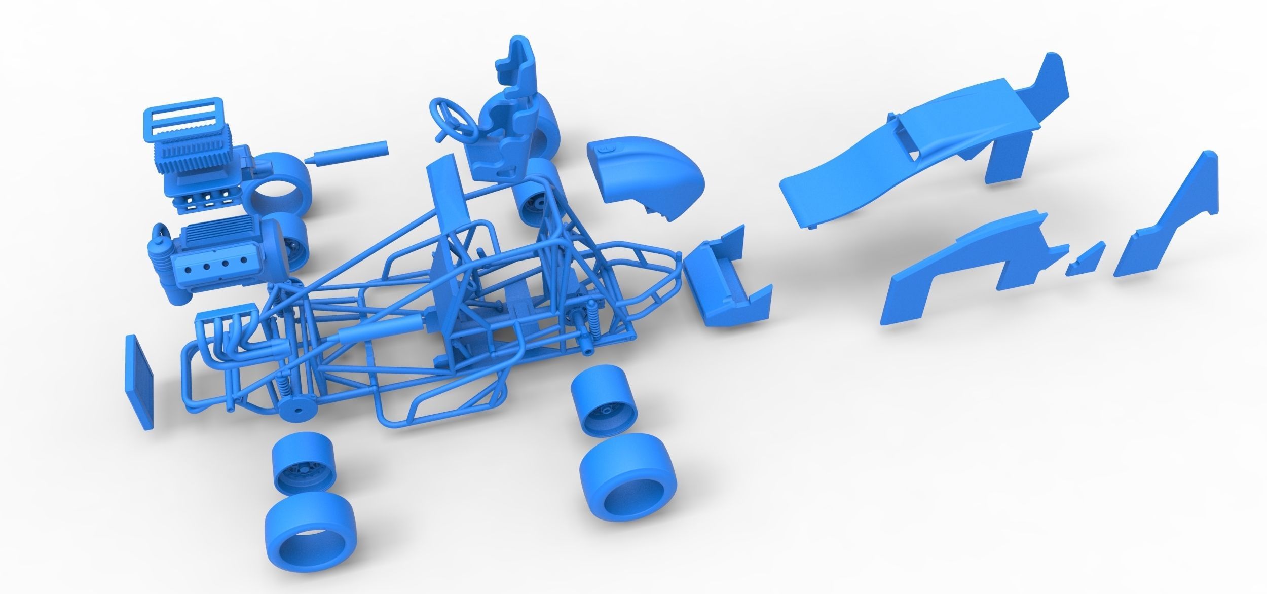 Pavement Sprint car Scale 1 to 25 3D print model_43