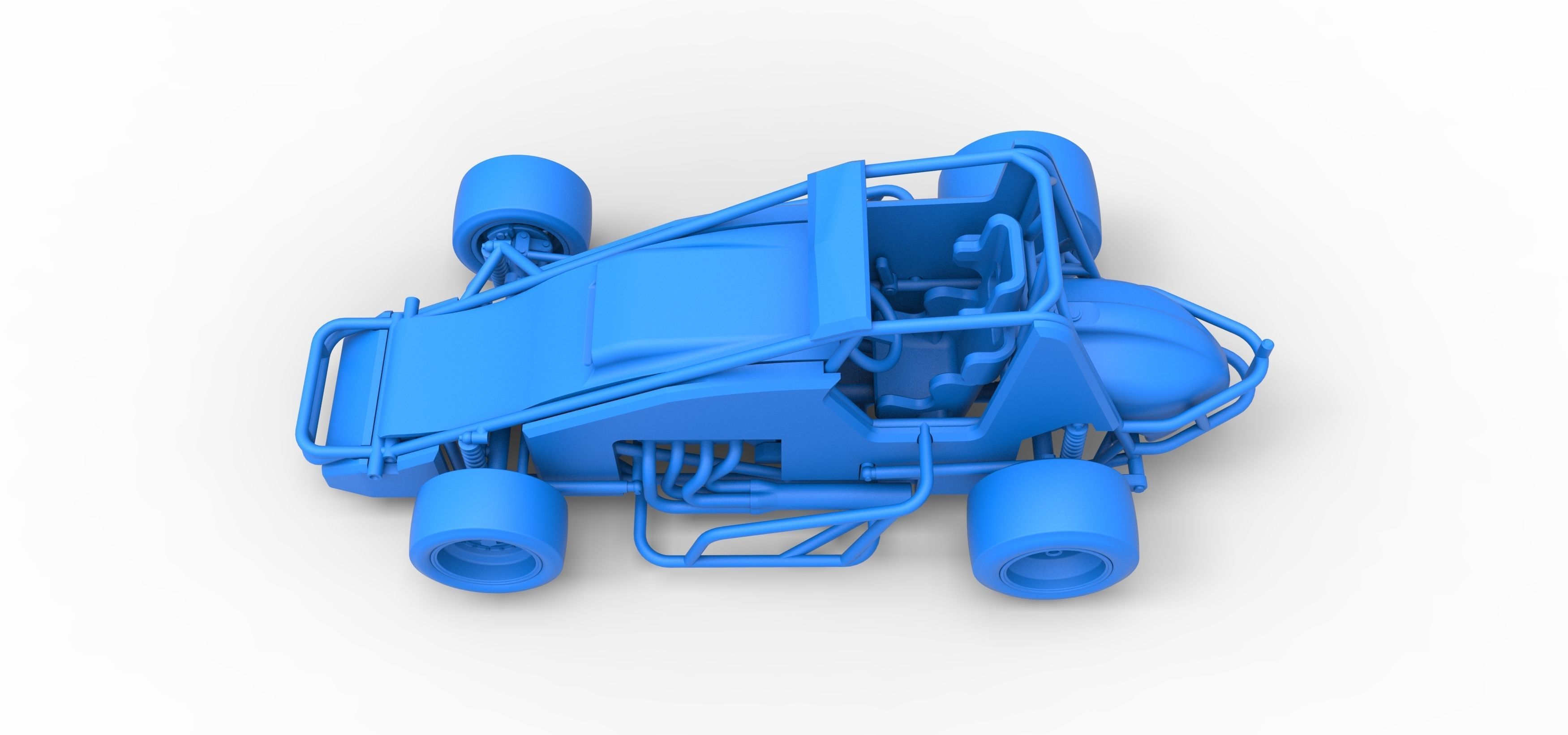 Pavement Sprint car Scale 1 to 25 3D print model_31