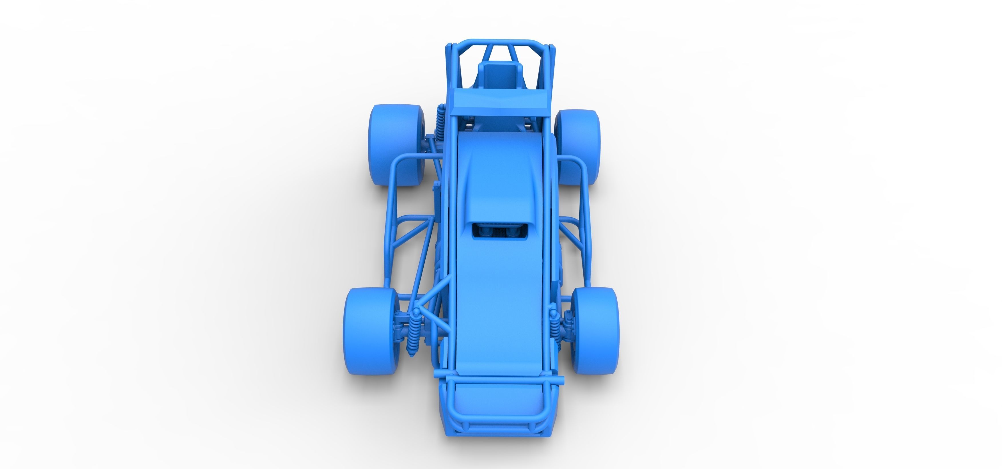 Pavement Sprint car Scale 1 to 25 3D print model_29