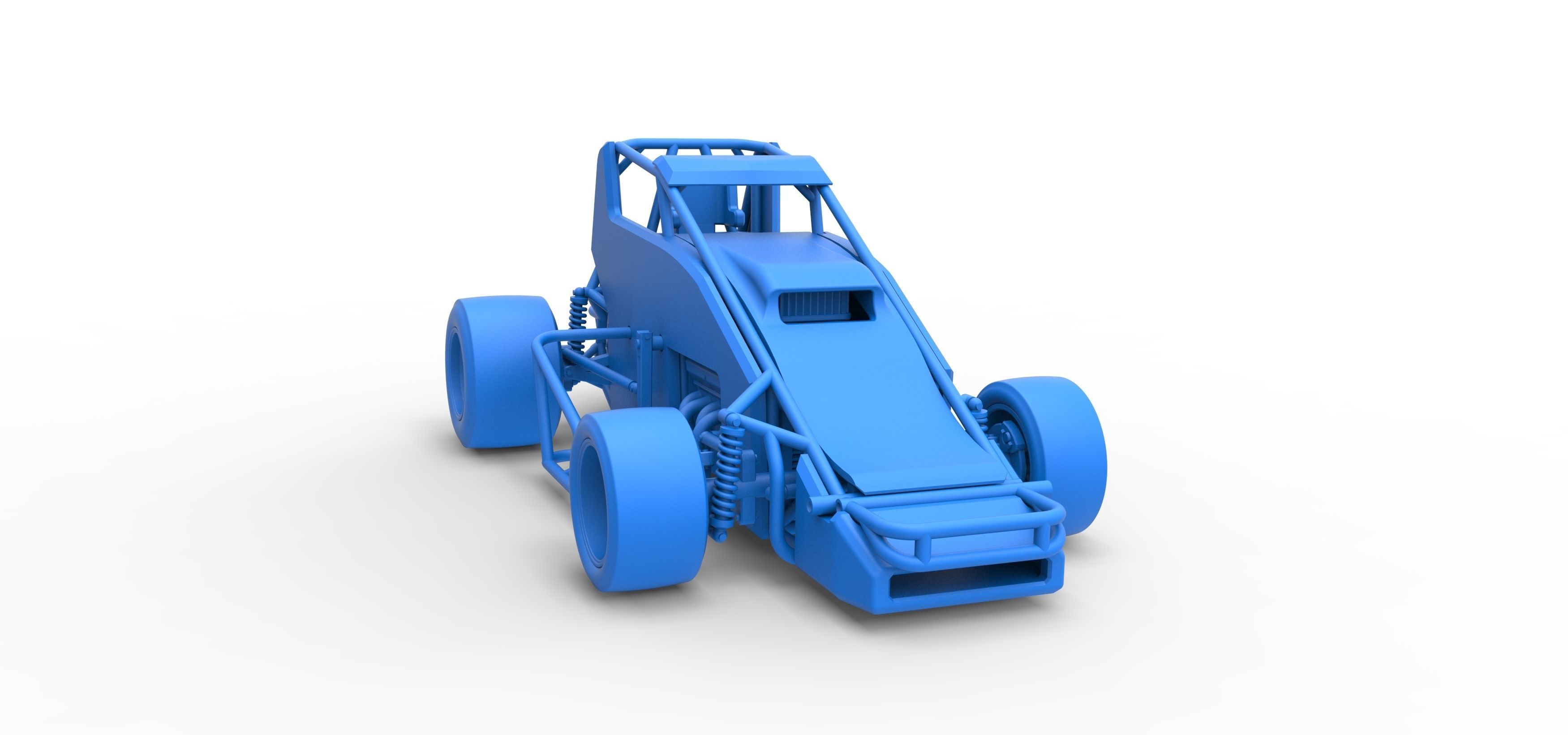 Pavement Sprint car Scale 1 to 25 3D print model_41