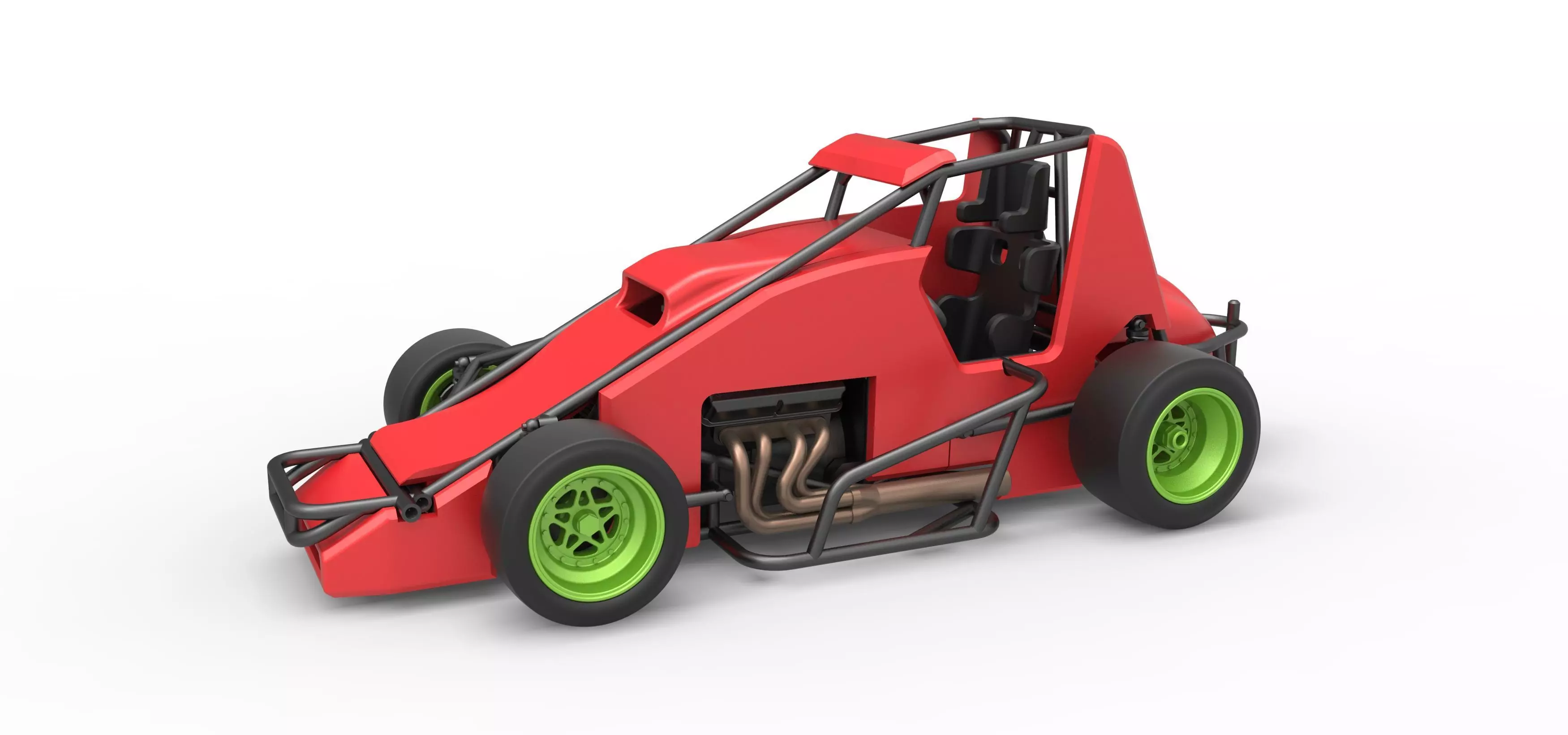Pavement Sprint car Scale 1 to 25 3D print model_0