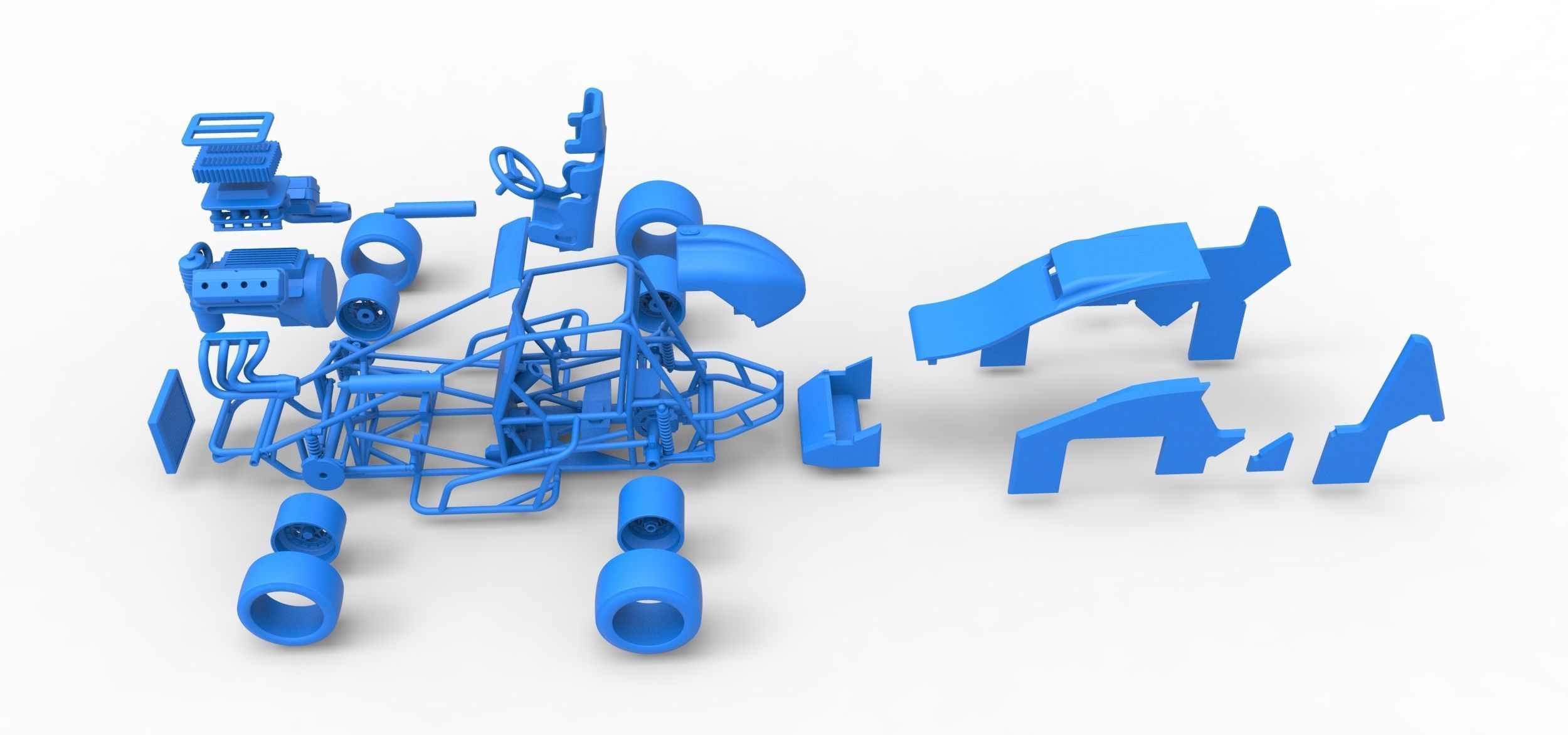 Pavement Sprint car Scale 1 to 25 3D print model_47