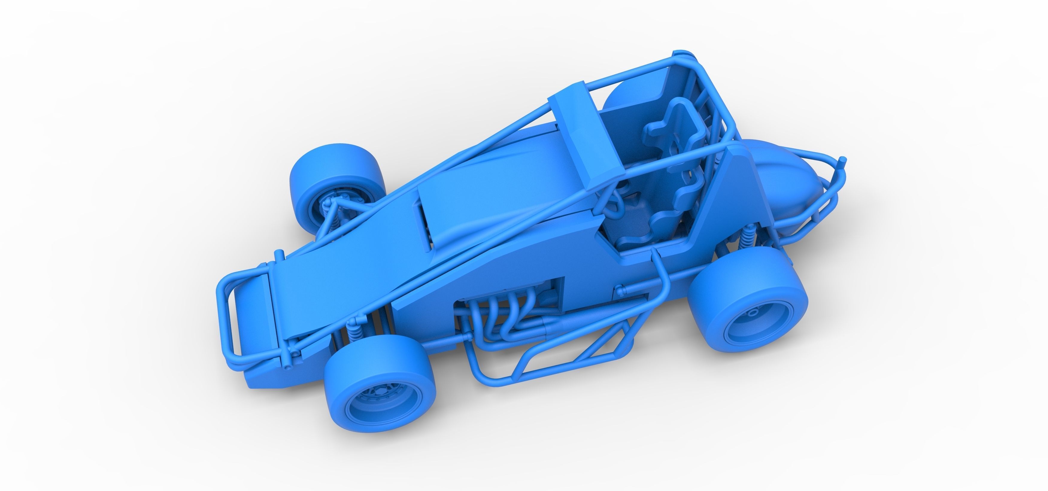 Pavement Sprint car Scale 1 to 25 3D print model_25