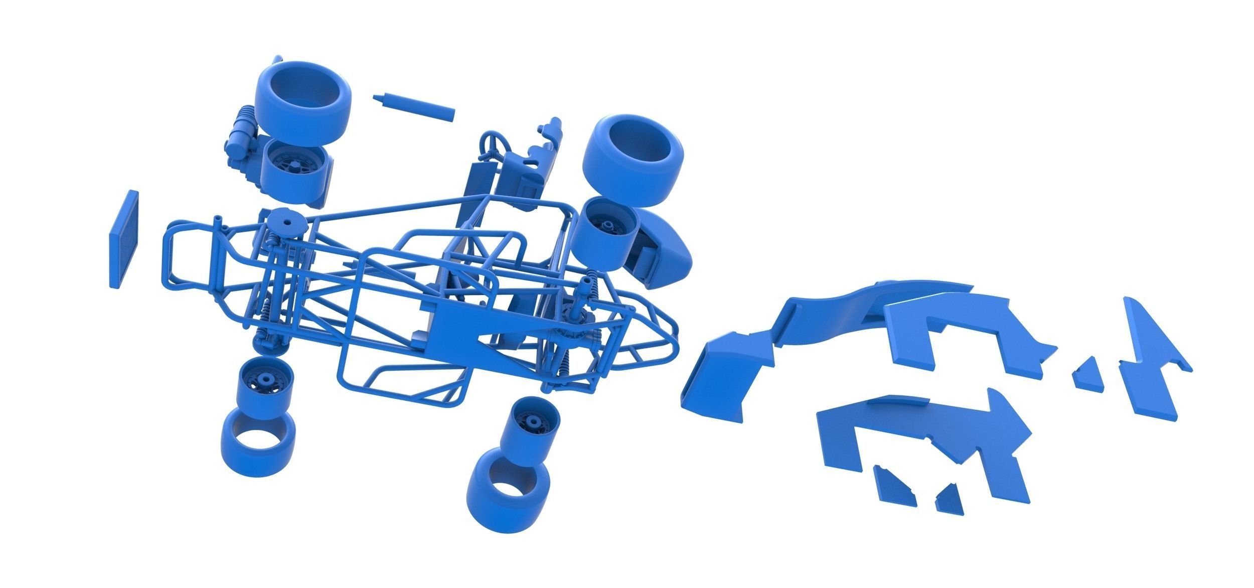 Pavement Sprint car Scale 1 to 25 3D print model_44