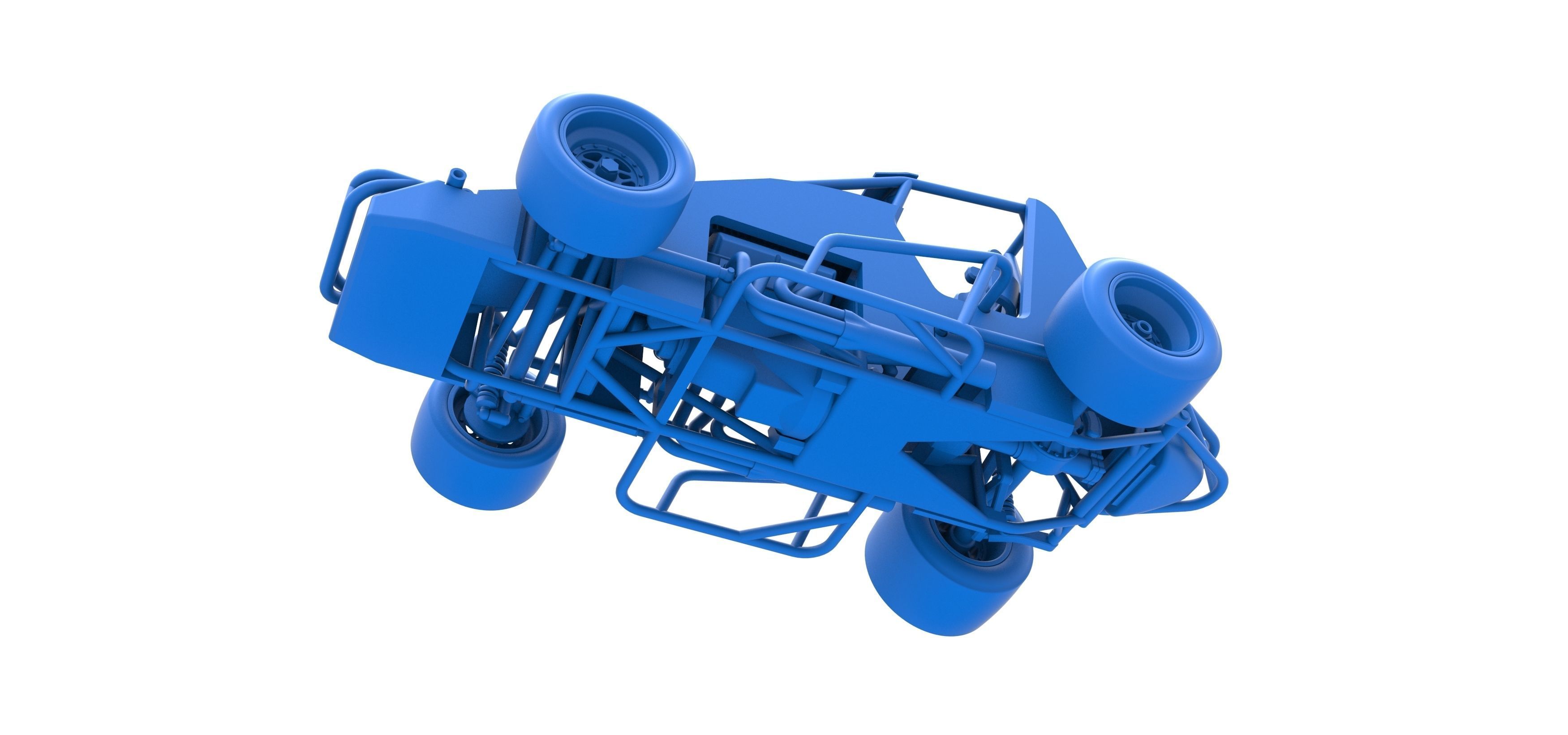 Pavement Sprint car Scale 1 to 25 3D print model_24