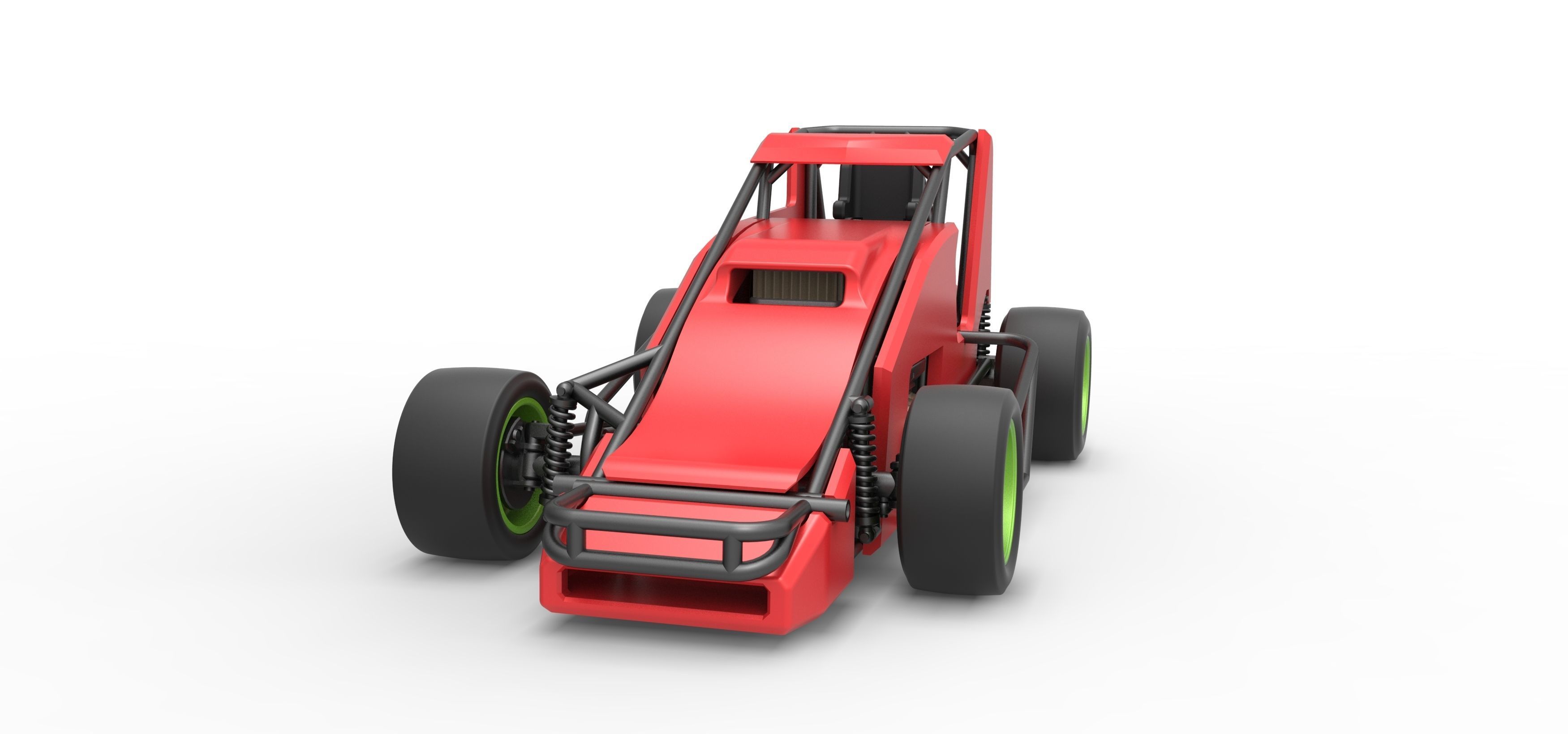 Pavement Sprint car Scale 1 to 25 3D print model_5