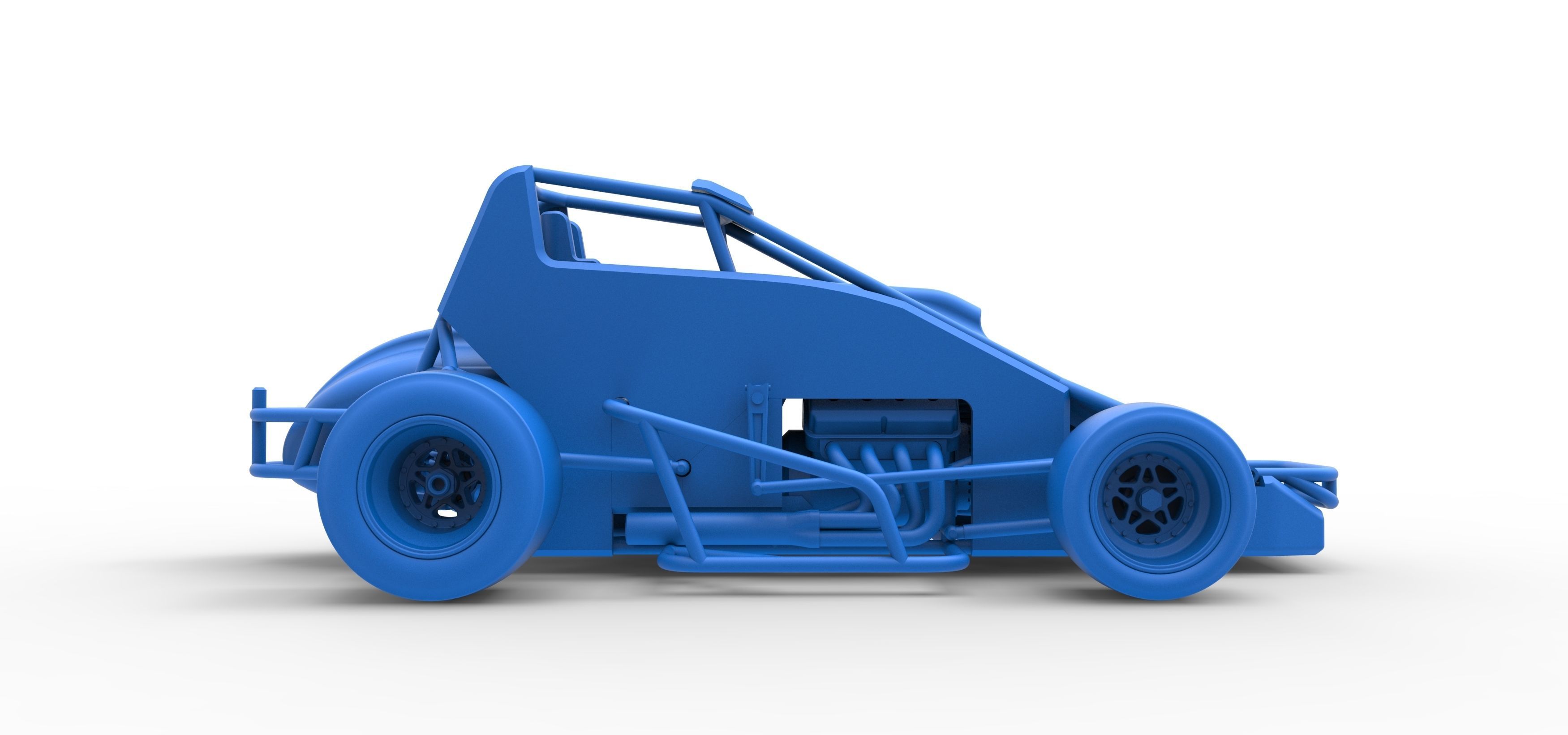 Pavement Sprint car Scale 1 to 25 3D print model_38