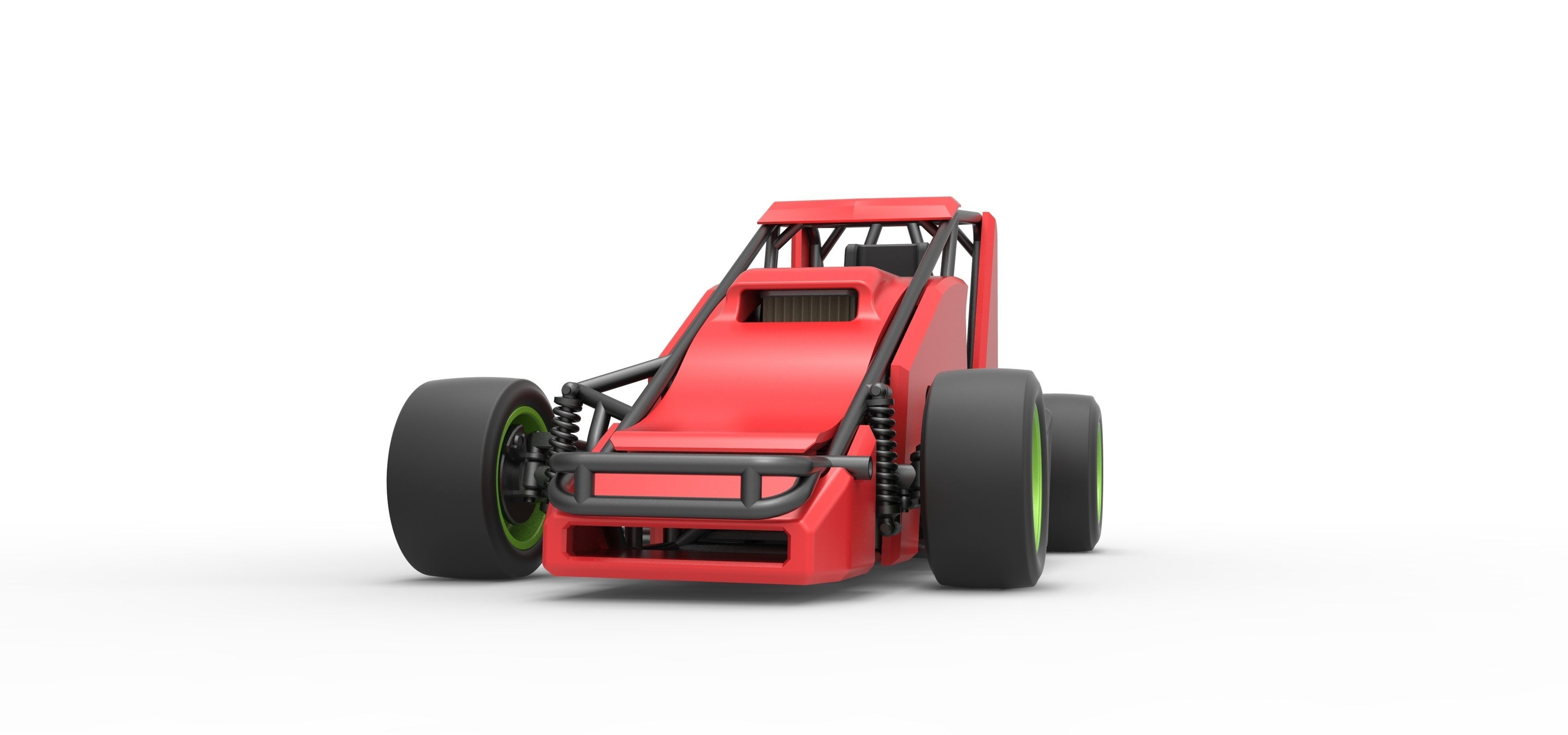 Pavement Sprint car Scale 1 to 25 3D print model_6
