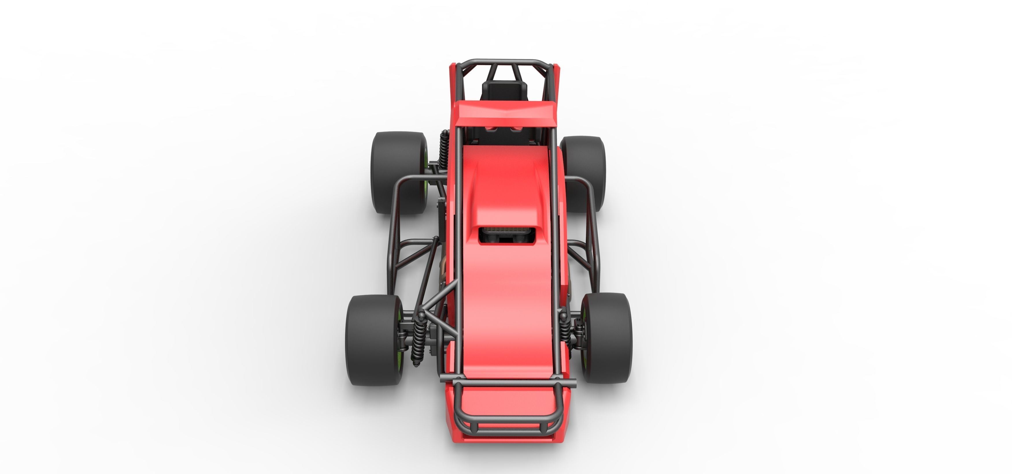 Pavement Sprint car Scale 1 to 25 3D print model_8