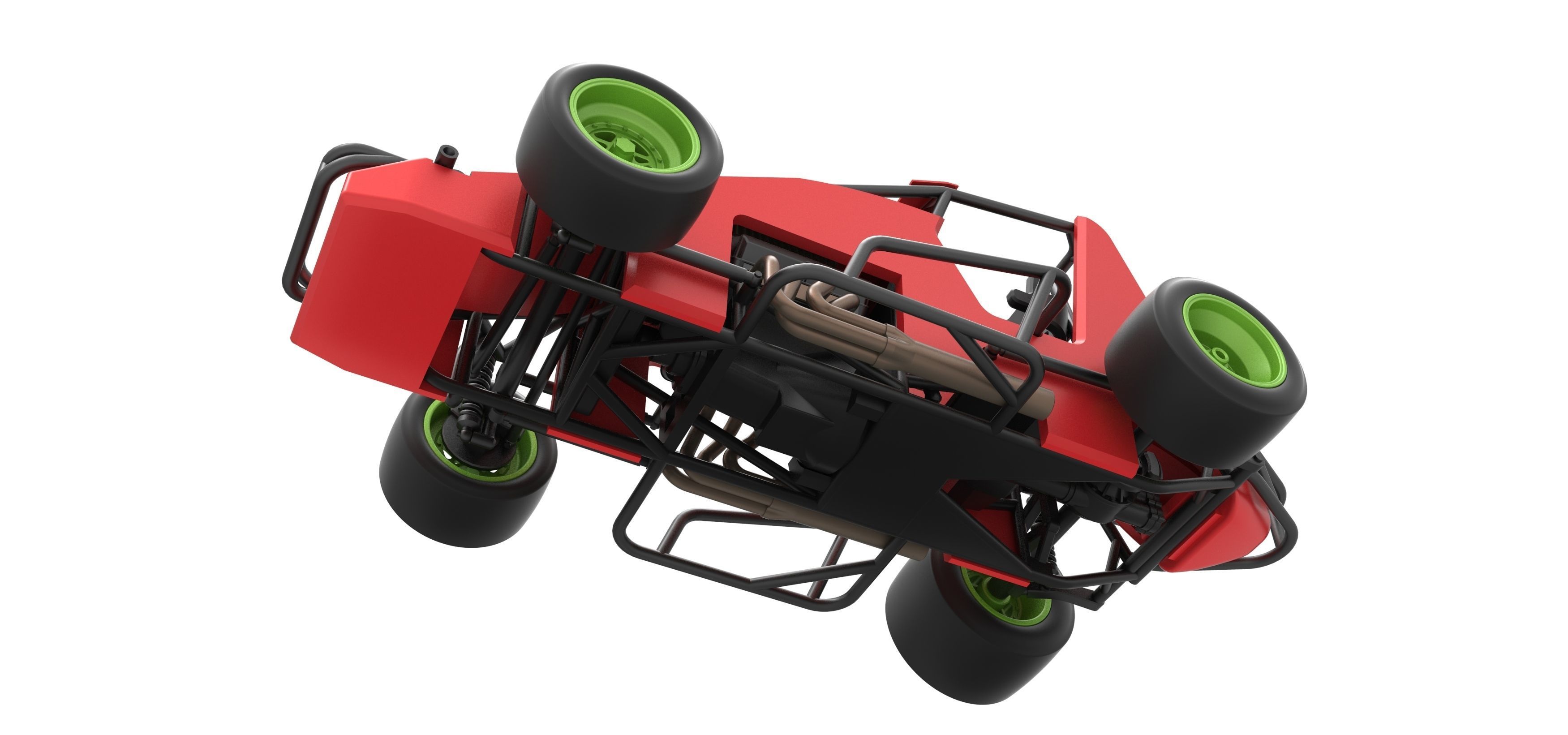 Pavement Sprint car Scale 1 to 25 3D print model_3