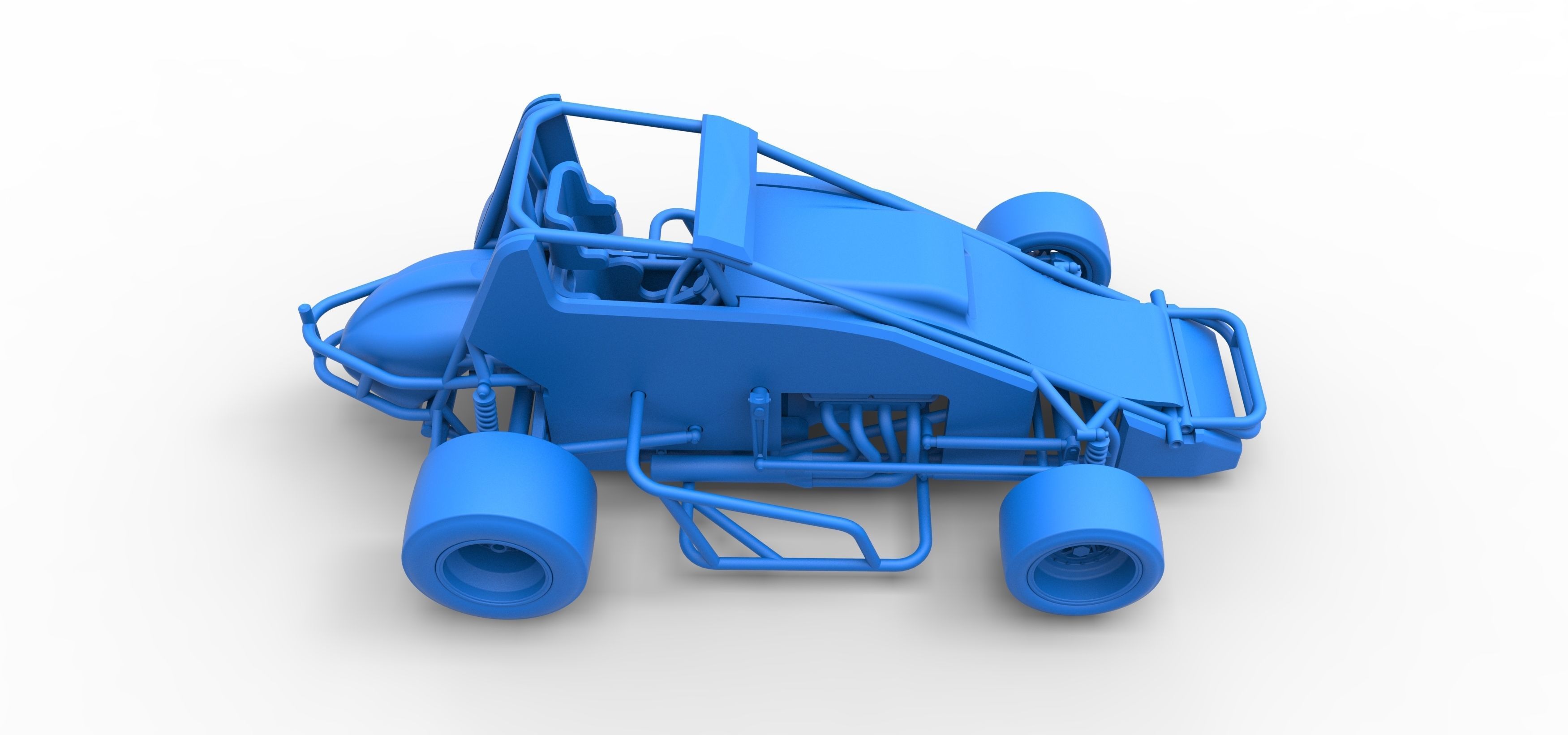 Pavement Sprint car Scale 1 to 25 3D print model_39