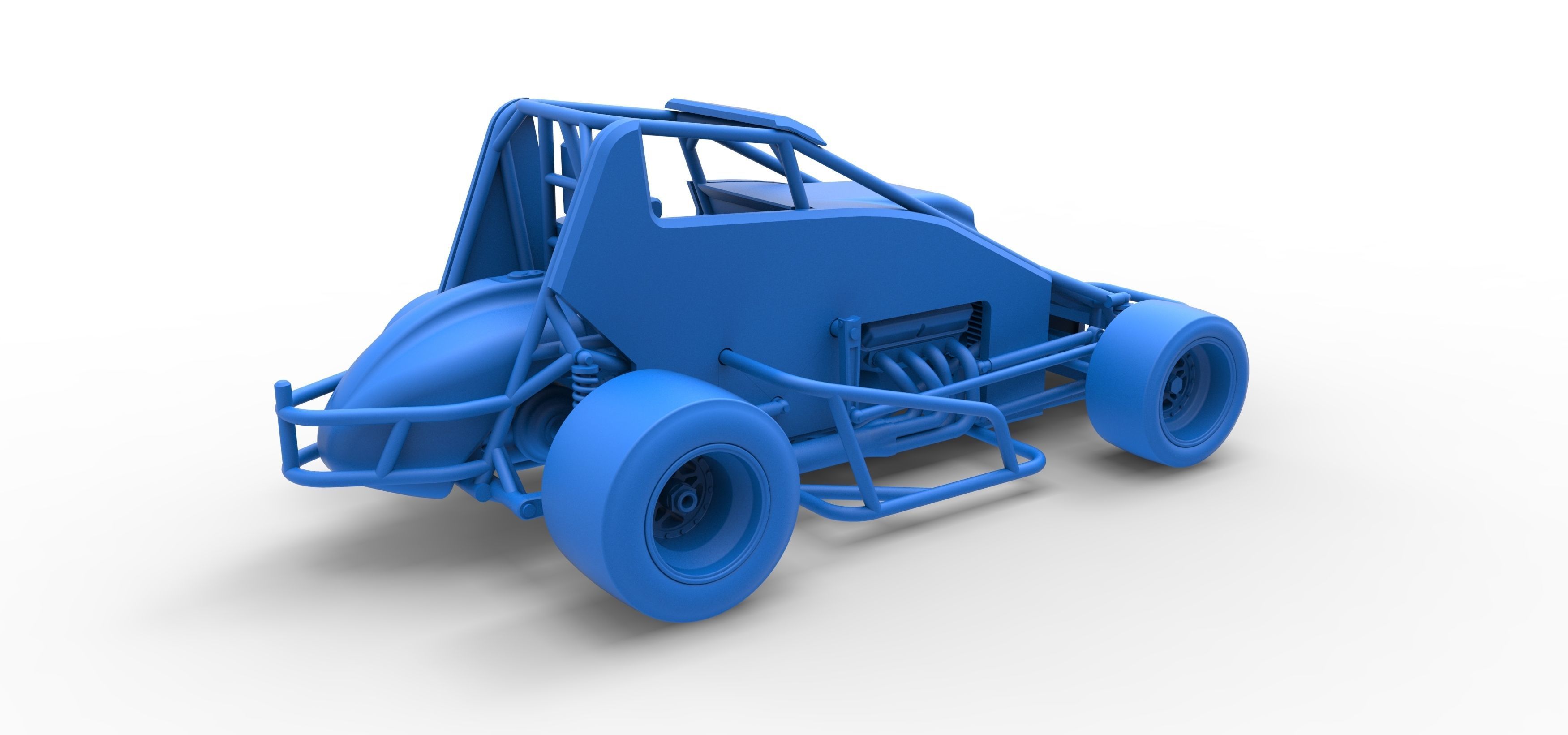 Pavement Sprint car Scale 1 to 25 3D print model_37