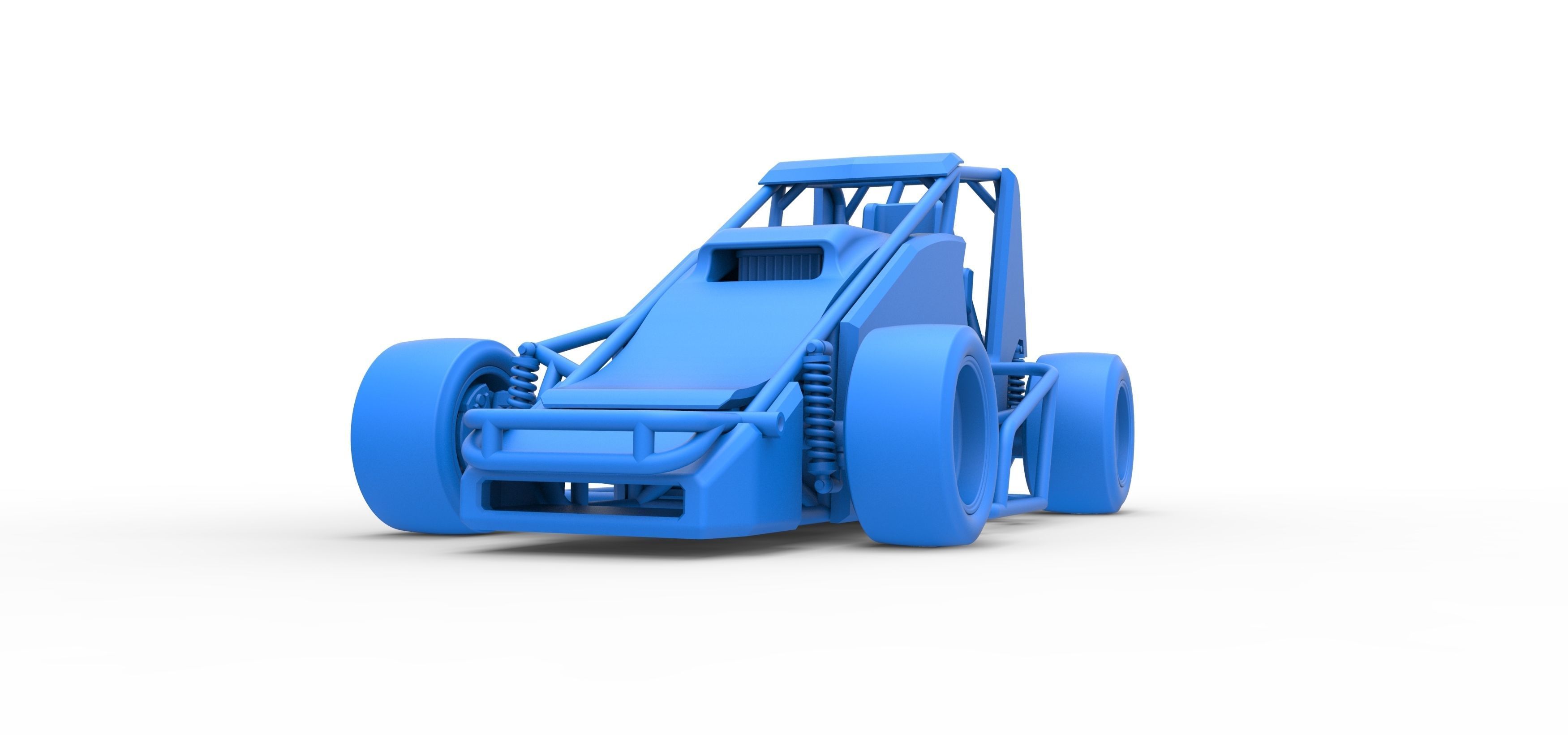 Pavement Sprint car Scale 1 to 25 3D print model_27
