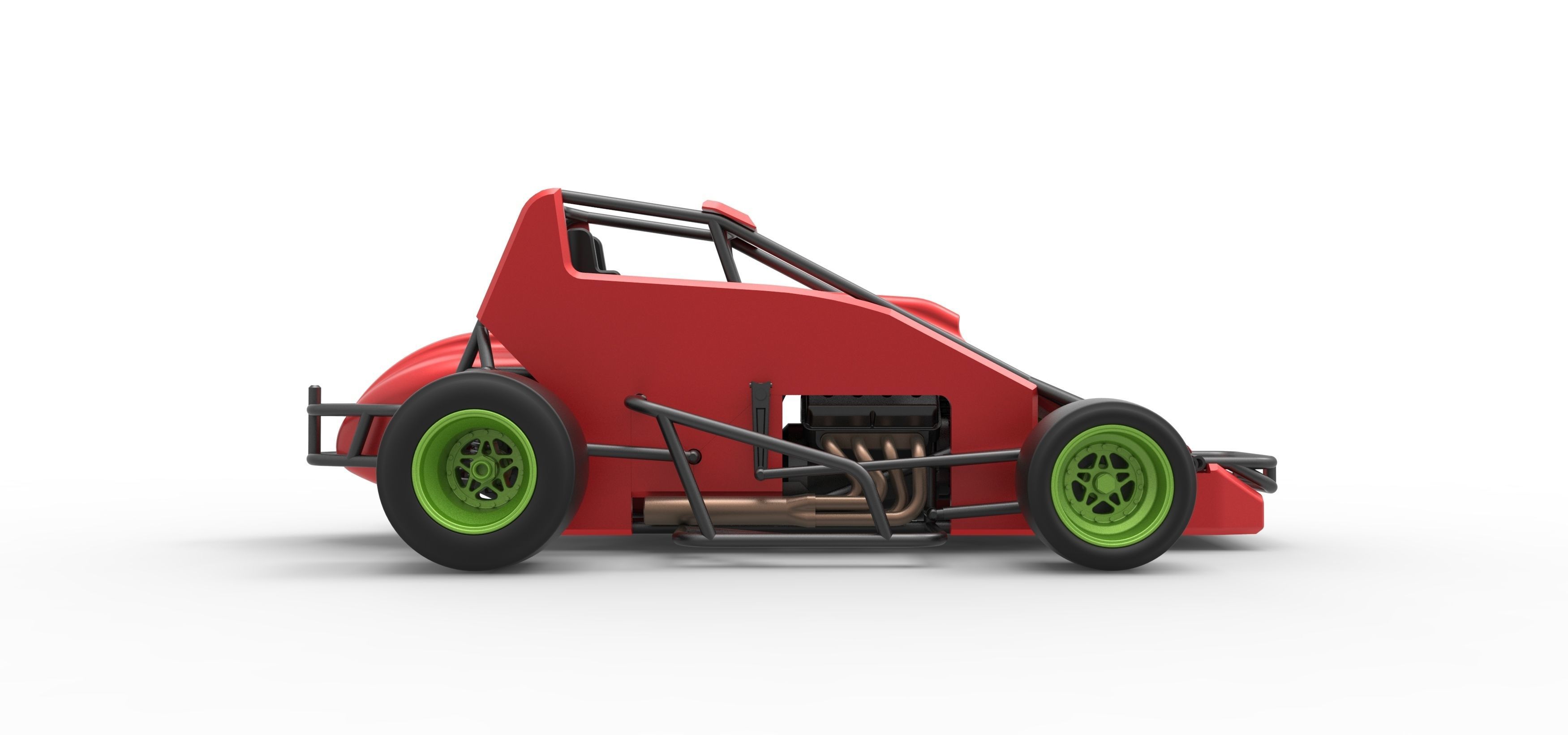 Pavement Sprint car Scale 1 to 25 3D print model_18
