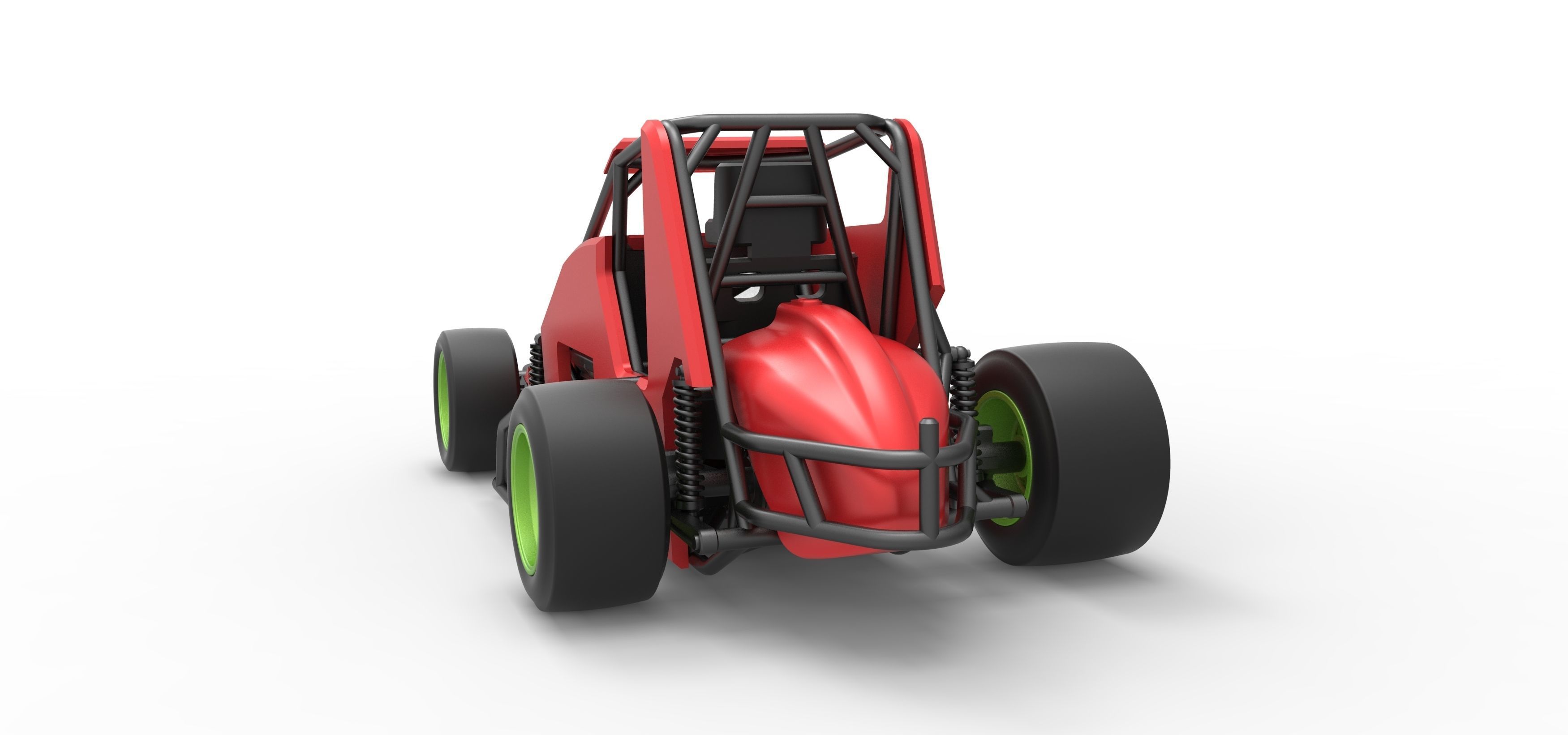 Pavement Sprint car Scale 1 to 25 3D print model_14