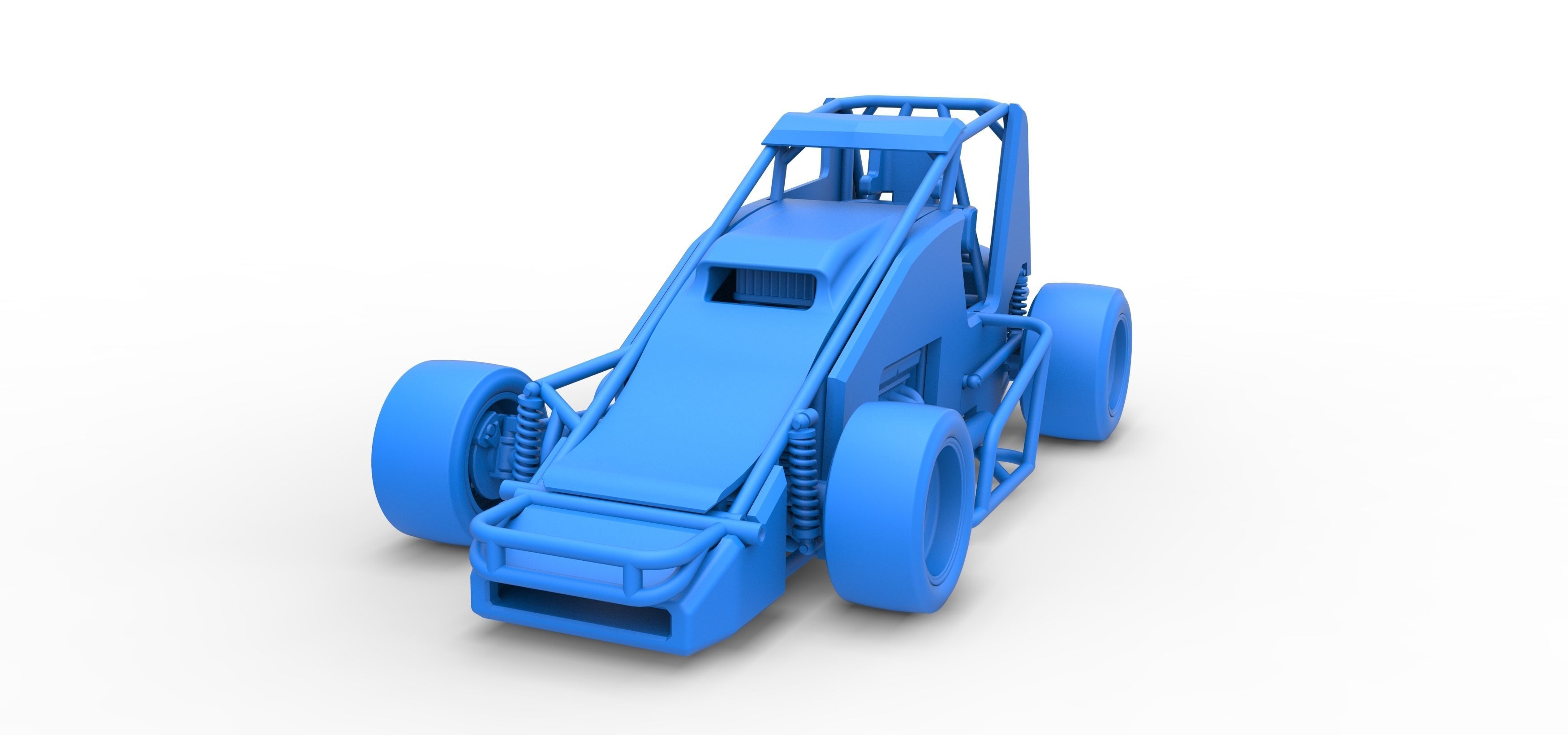 Pavement Sprint car Scale 1 to 25 3D print model_26