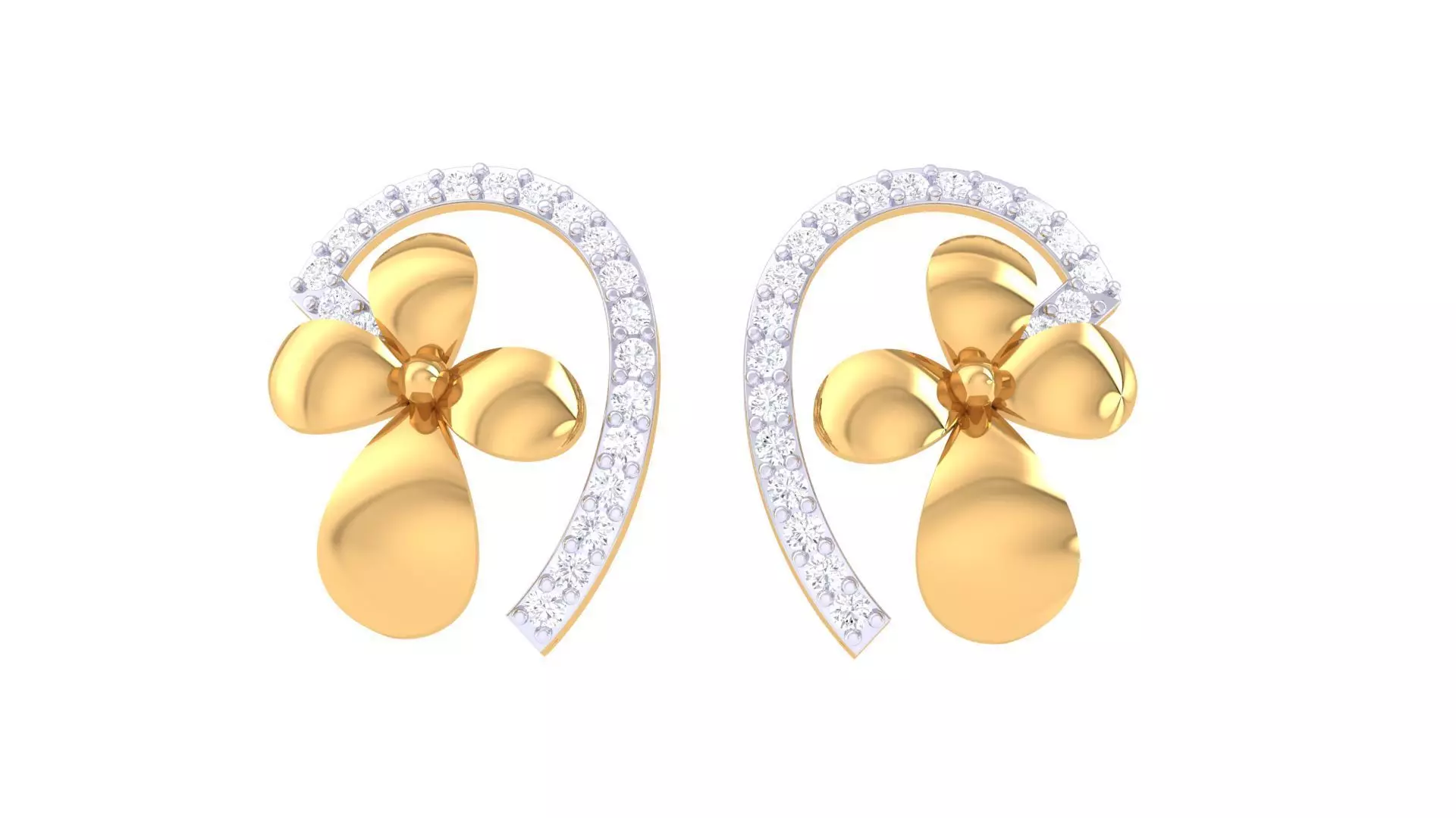 Studs Earrings - 23 3D print model_0