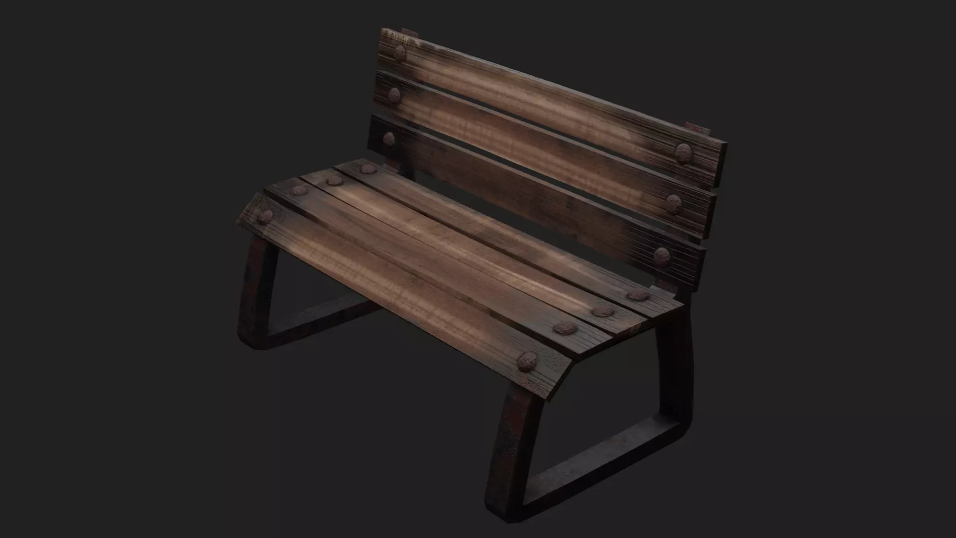 3D model of bench Free low-poly 3D model_0