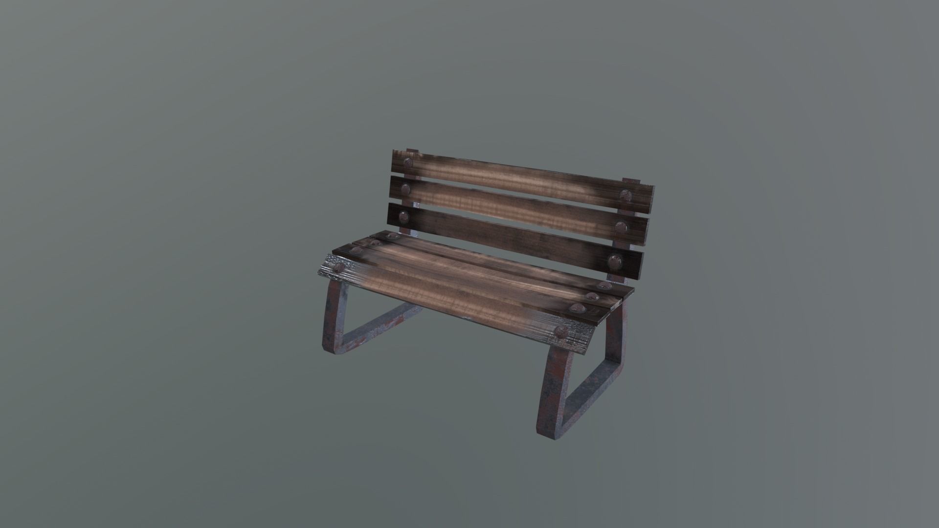 3D model of bench Free low-poly 3D model_6