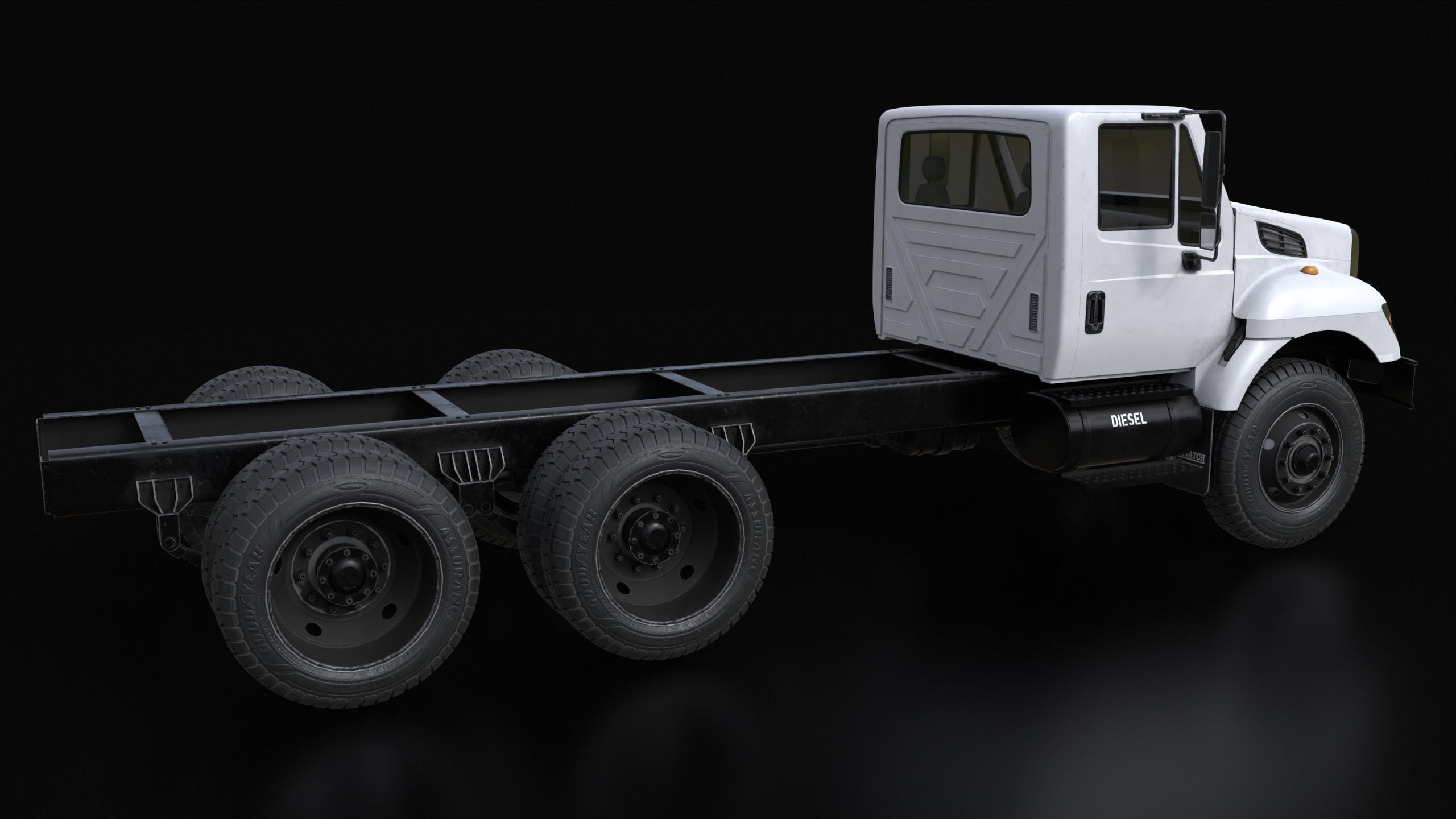 International Workstar 7400 Chassis White 3D model_2