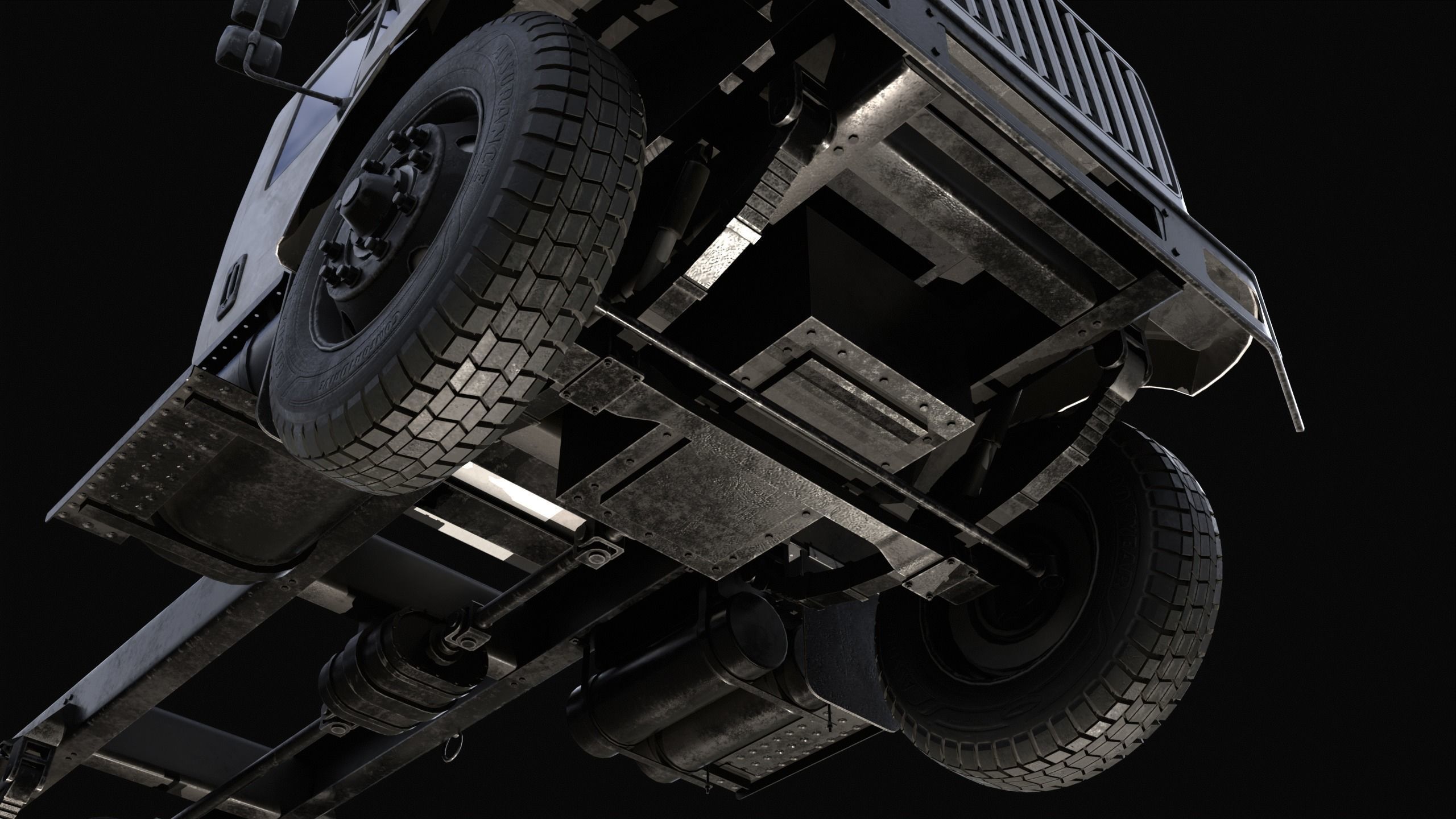 International Workstar 7400 Chassis White 3D model_7