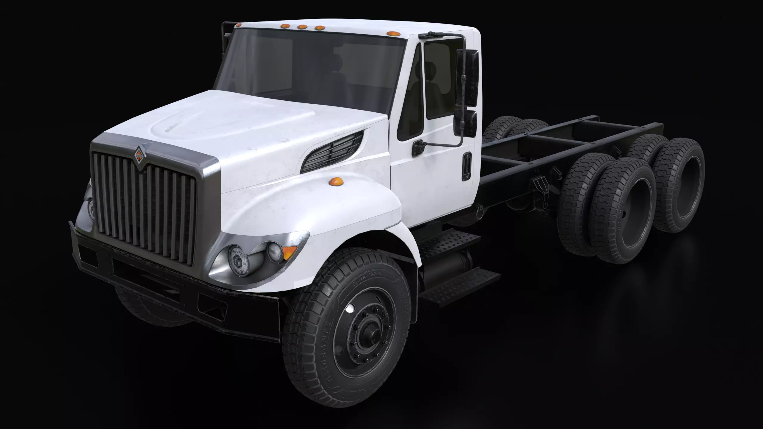 International Workstar 7400 Chassis White 3D model_0