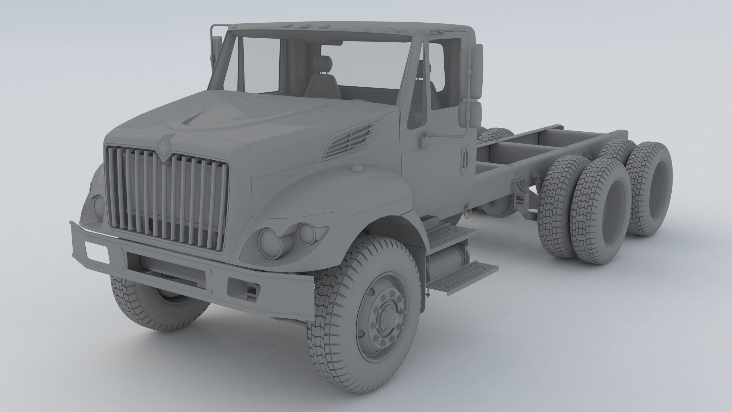 International Workstar 7400 Chassis White 3D model_15