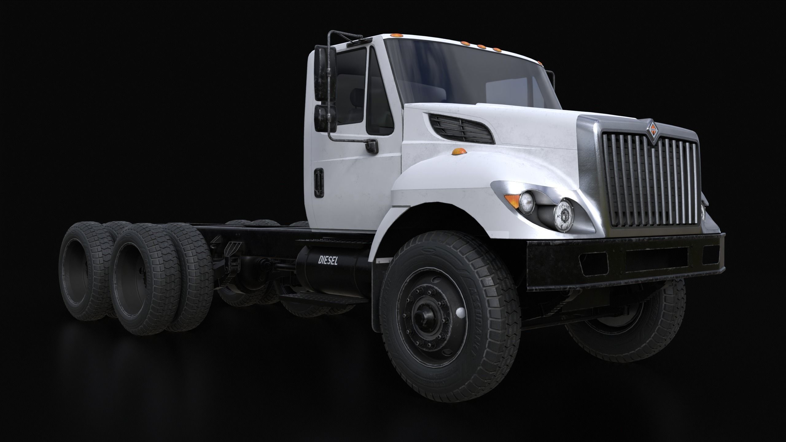 International Workstar 7400 Chassis White 3D model_3