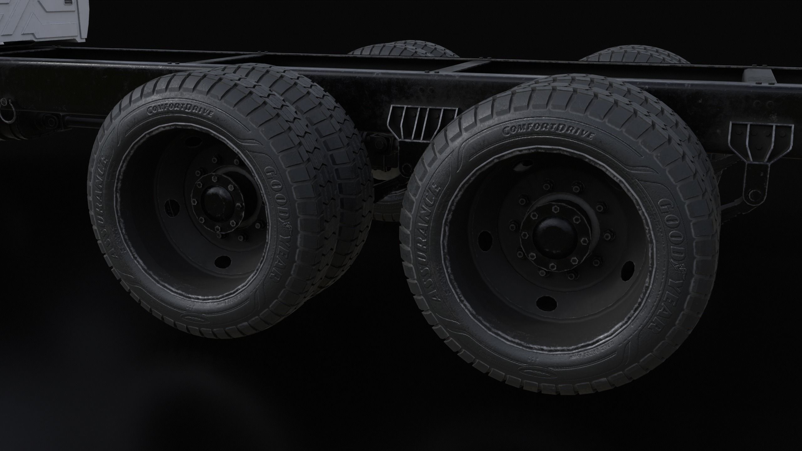 International Workstar 7400 Chassis White 3D model_13