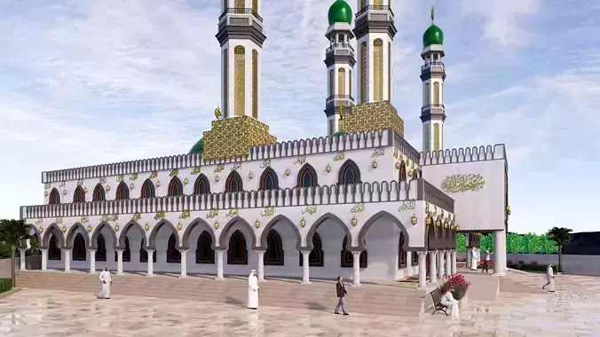 Mosque Masjid 3D model