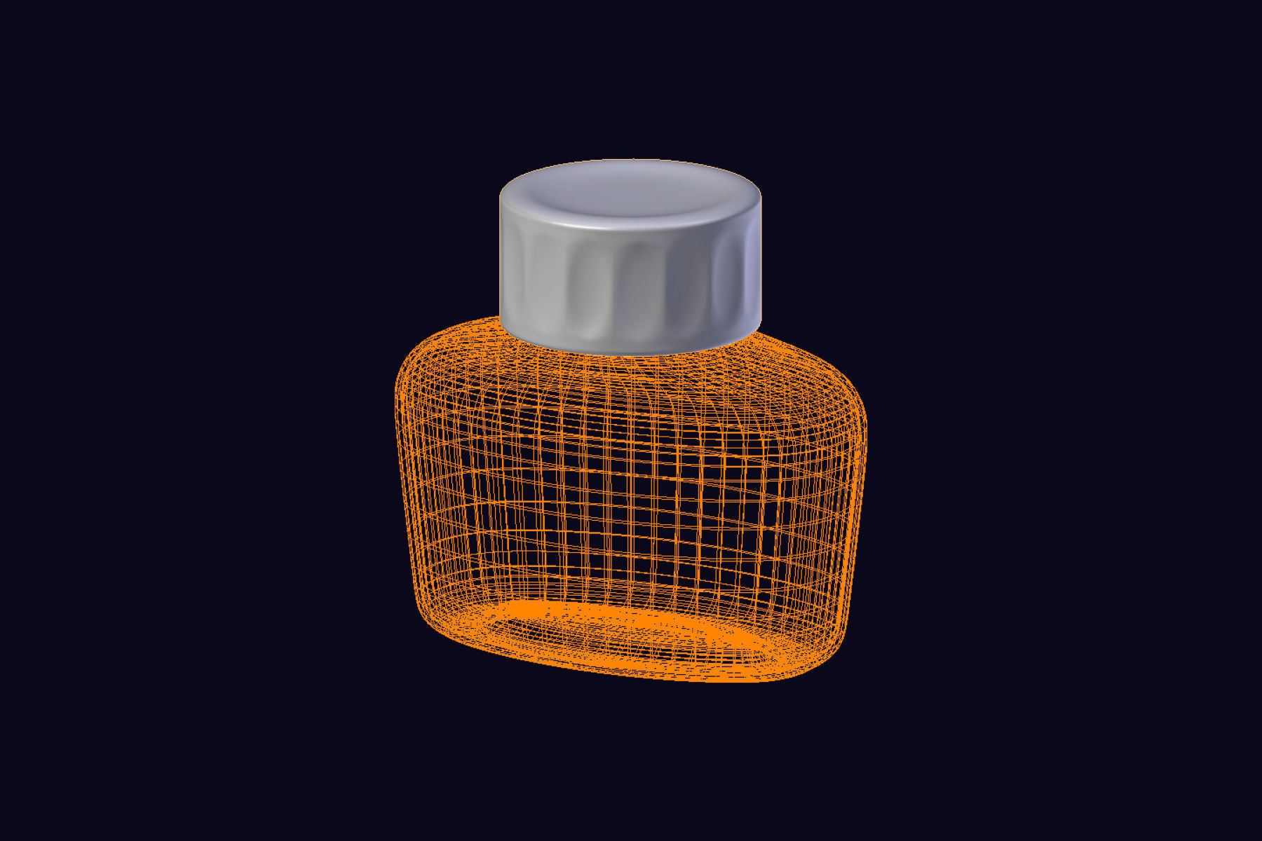 Inkwell Jar 3D model_2
