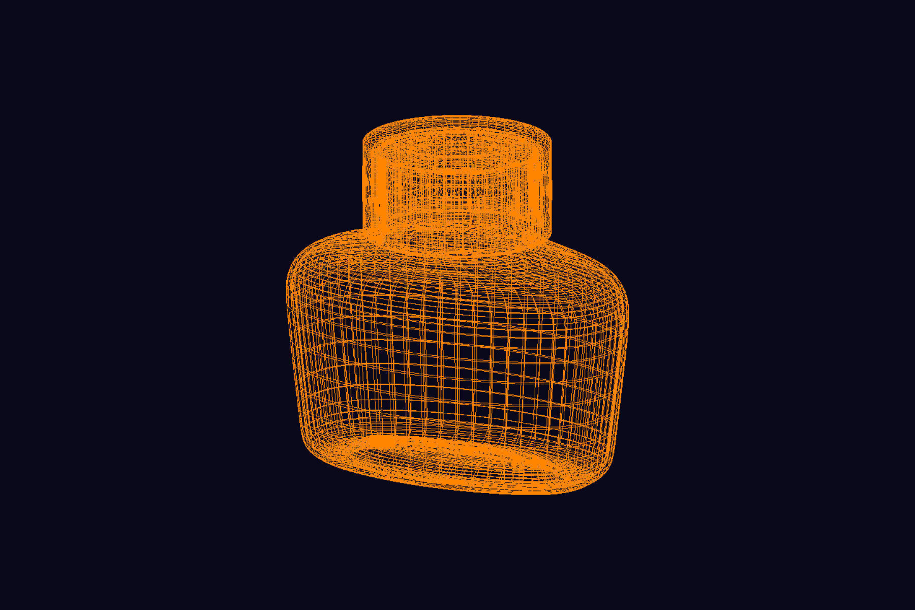 Inkwell Jar 3D model_3