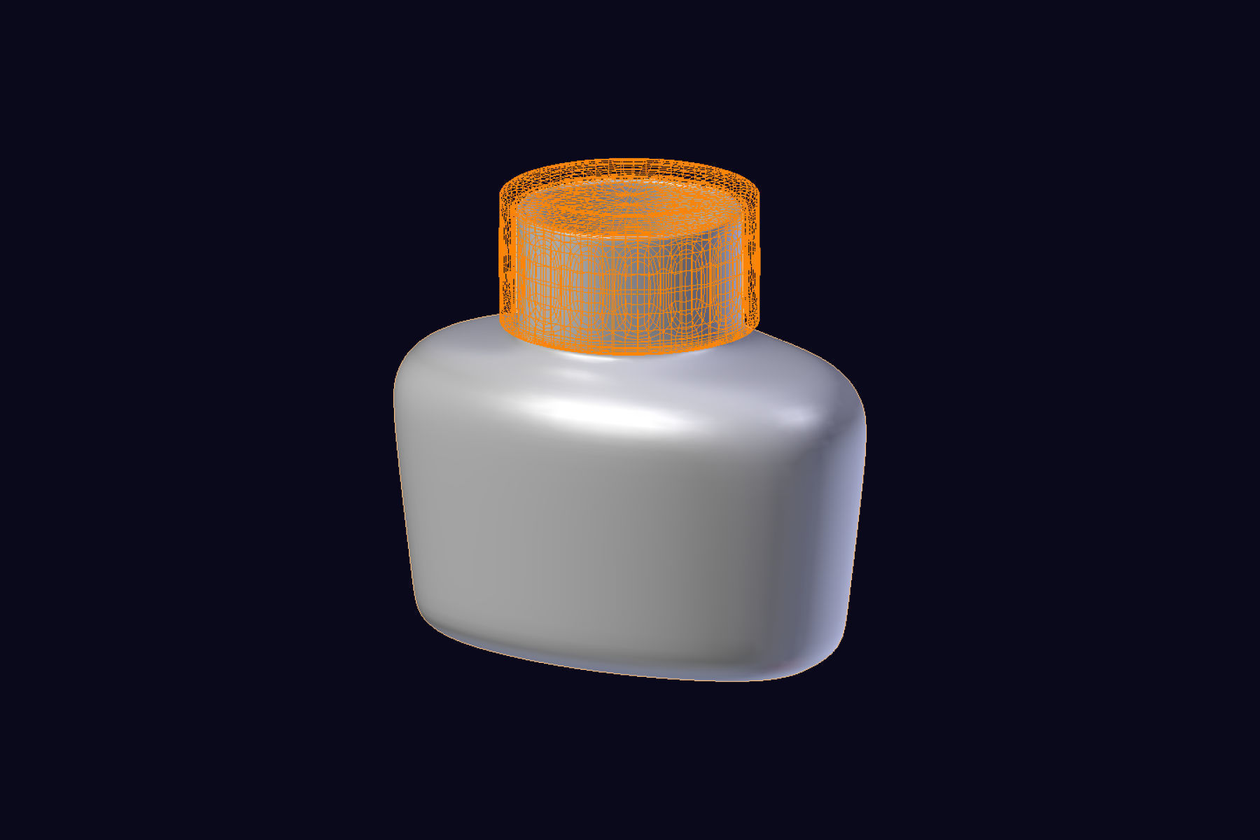 Inkwell Jar 3D model_1