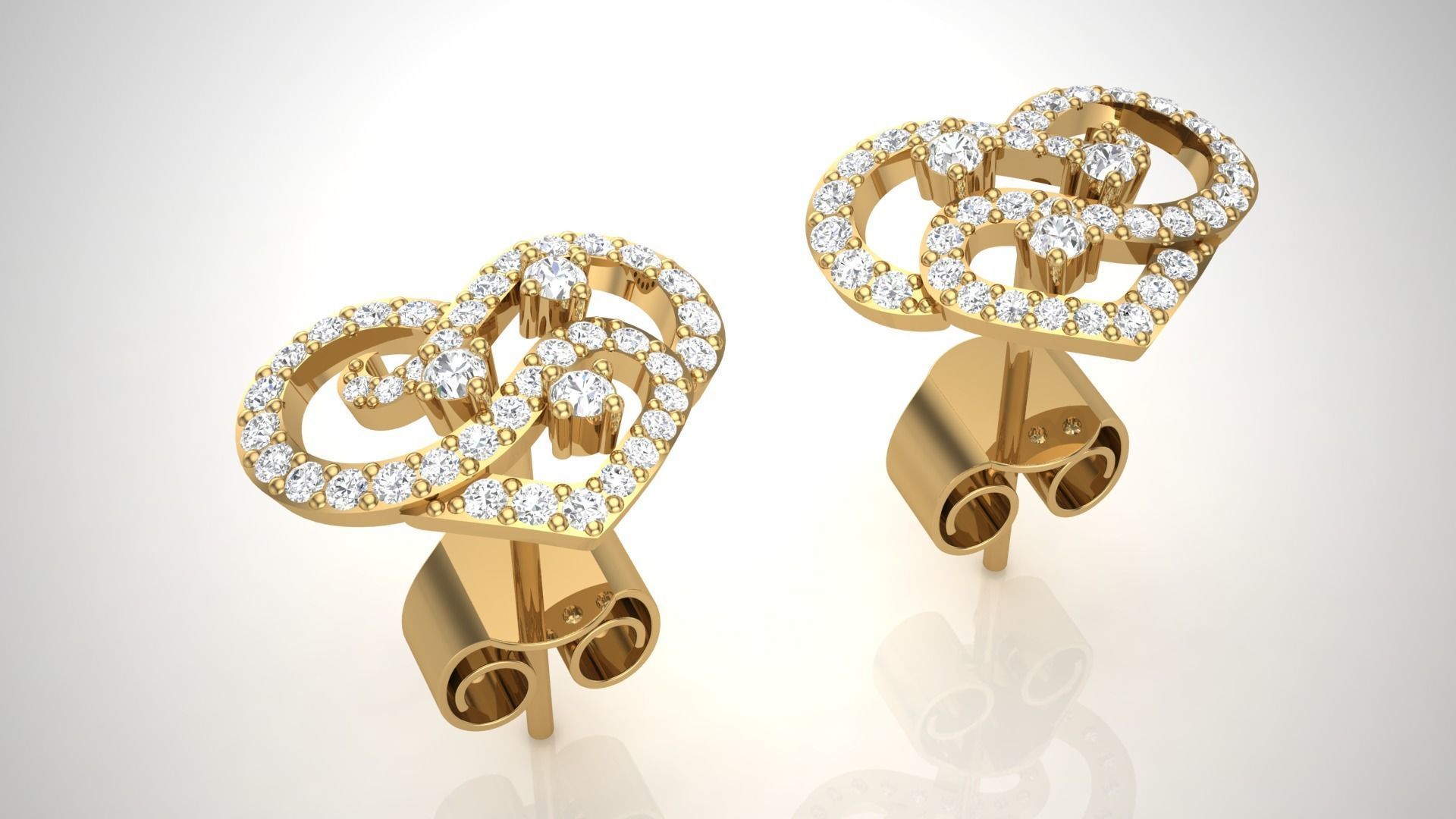 Studs Earrings - 1 3D print model_1