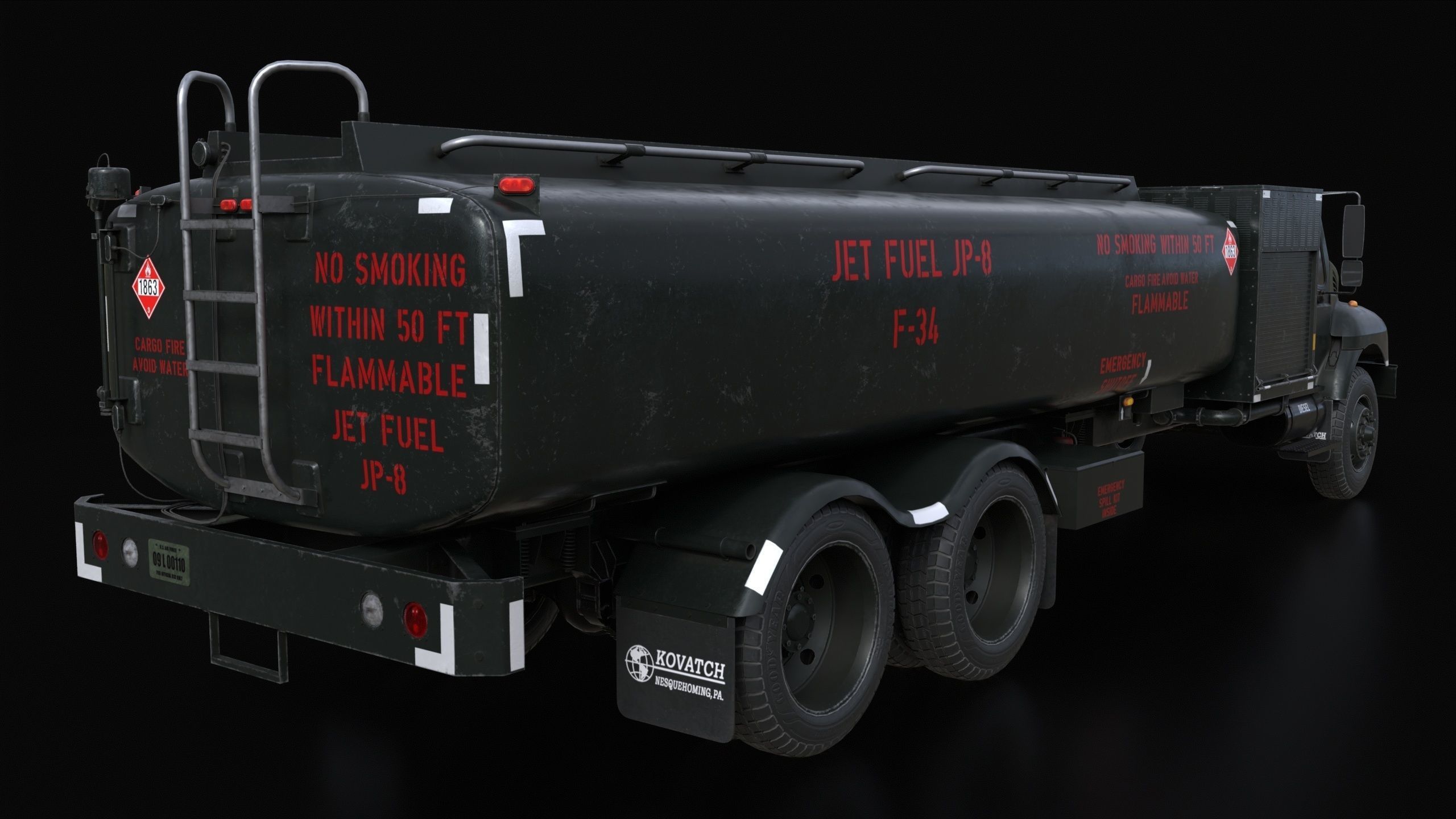 Kovatch R11-6000 Refueler Green 3D model_2